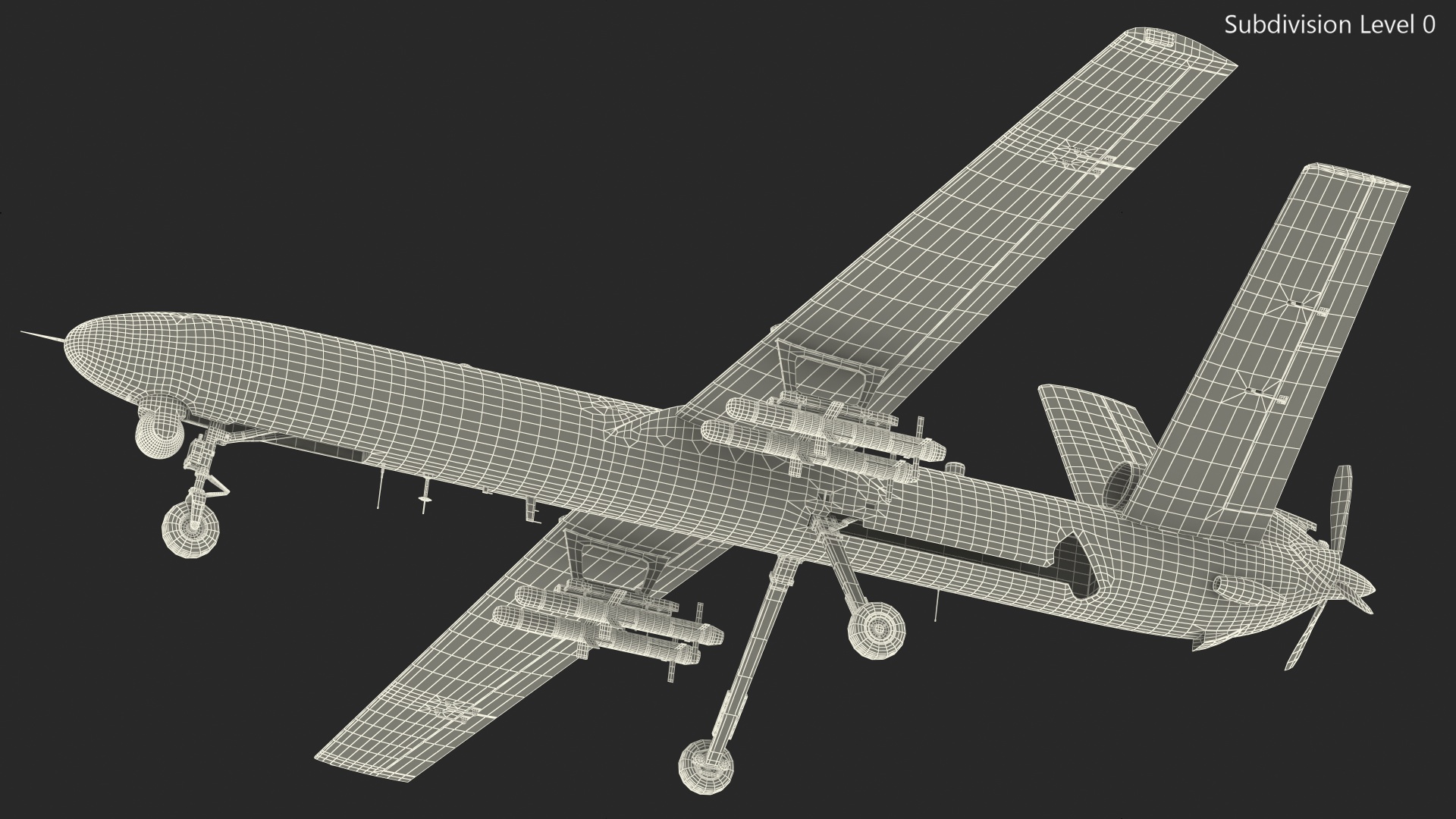 3D model Shahed 129 Iran Combat Drone Rigged