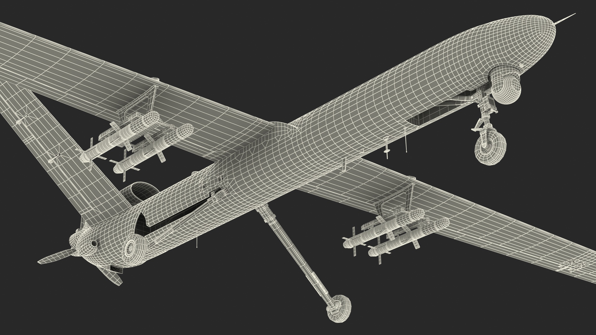 3D model Shahed 129 Iran Combat Drone Rigged