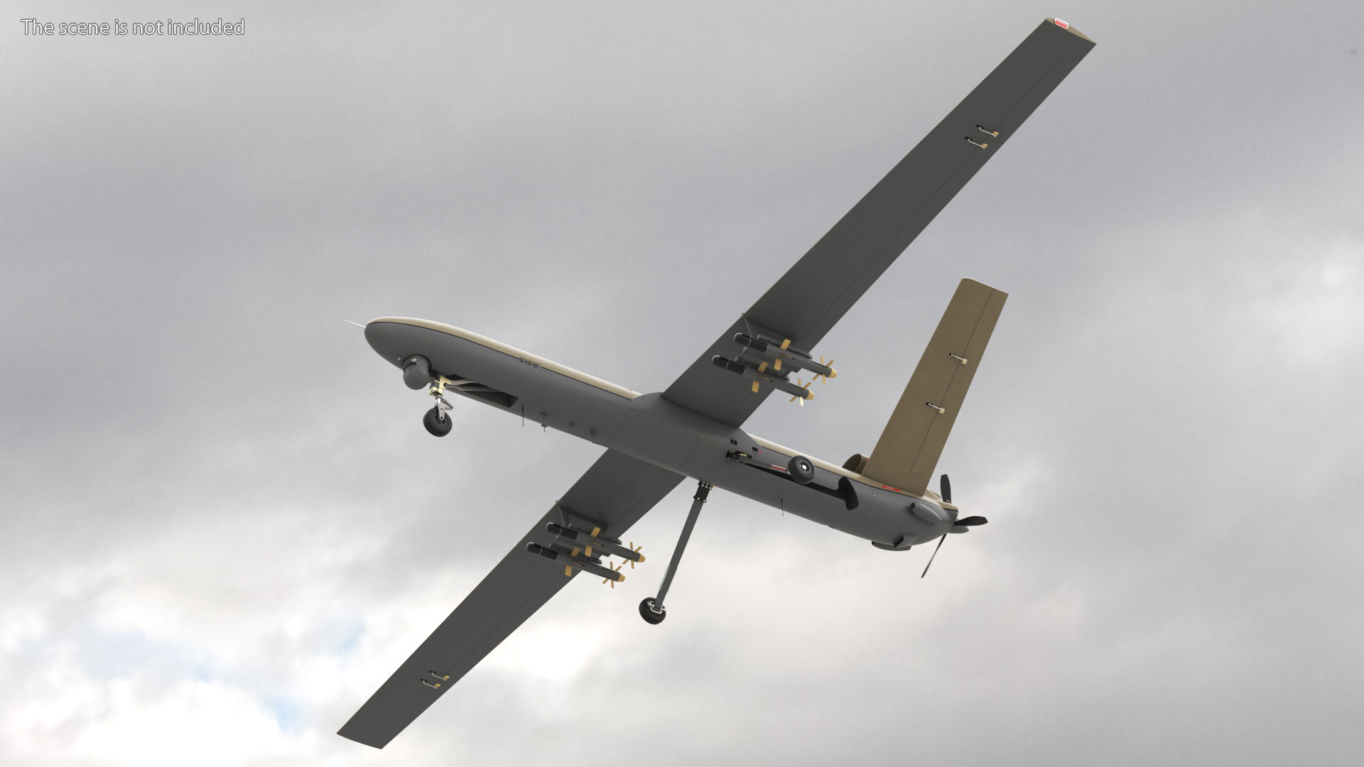 3D model Shahed 129 Iran Combat Drone Rigged