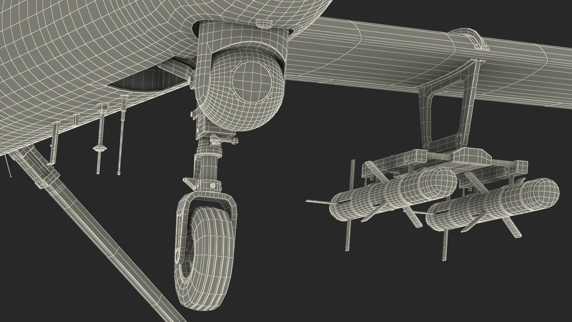 3D model Shahed 129 Iran Combat Drone Rigged