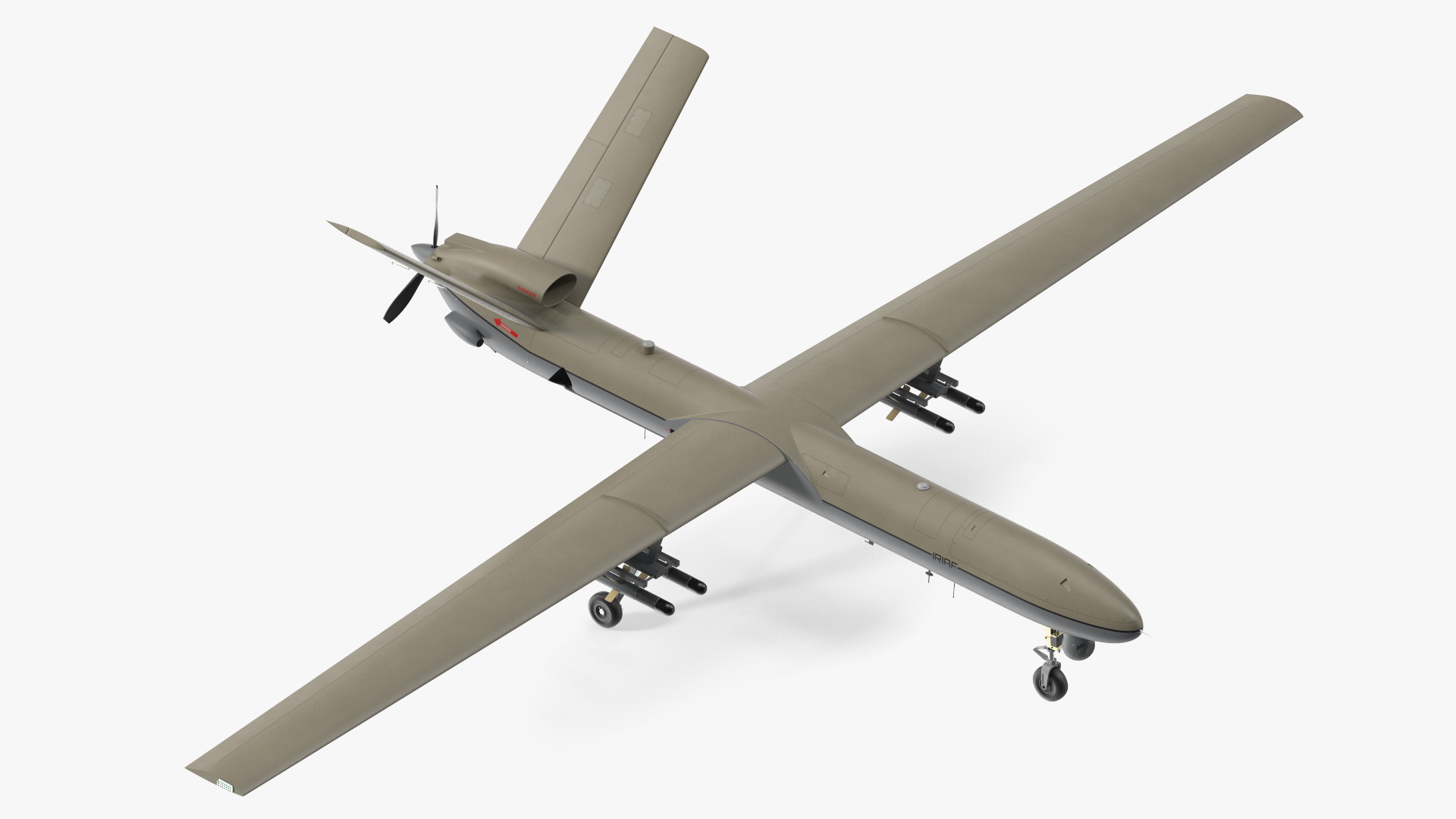 3D model Shahed 129 Iran Combat Drone Rigged