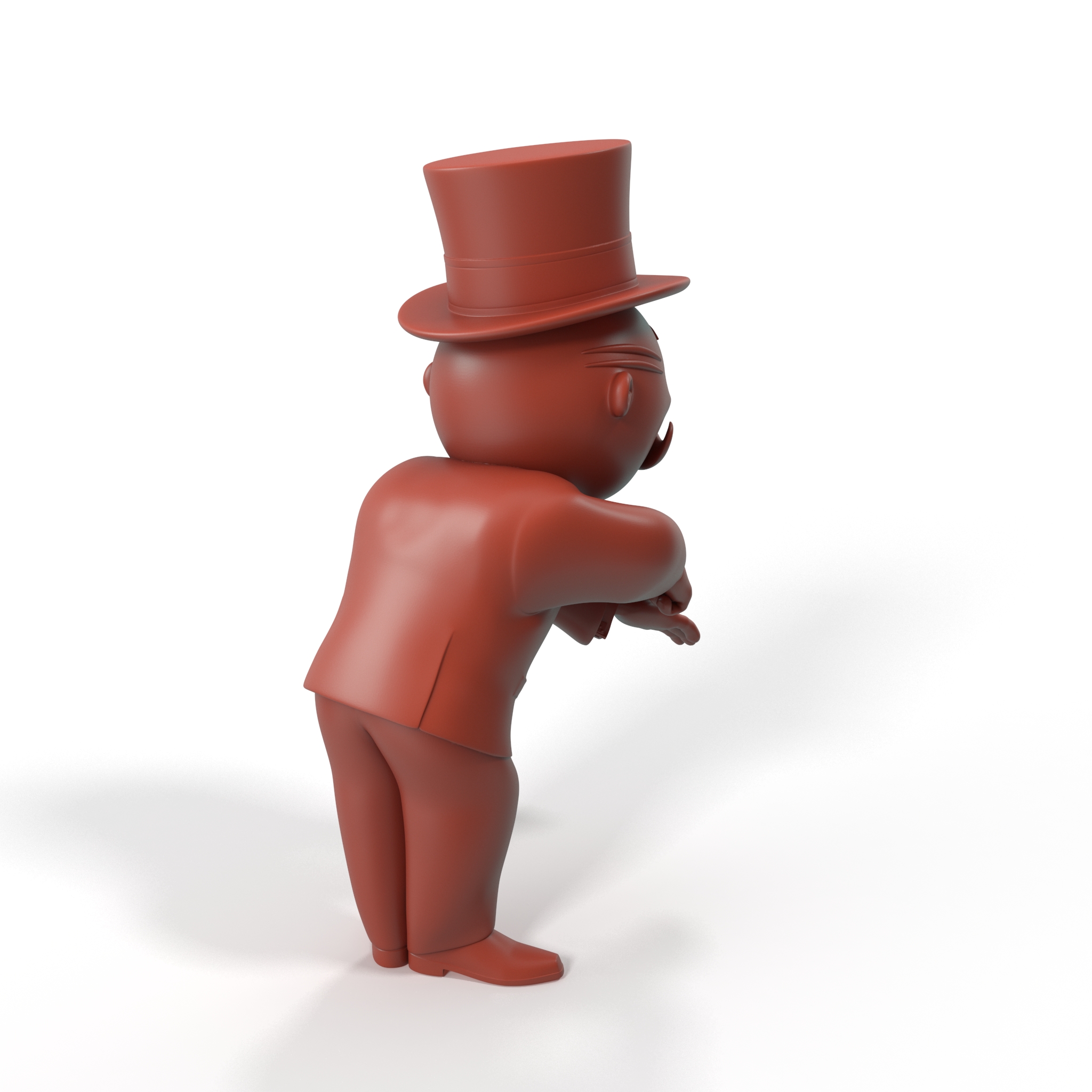 Mr Monopoly Trading Pose for 3D Print 3D