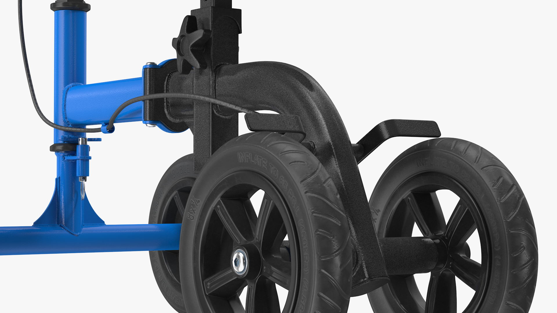 Blue Steerable Knee Scooter 3D