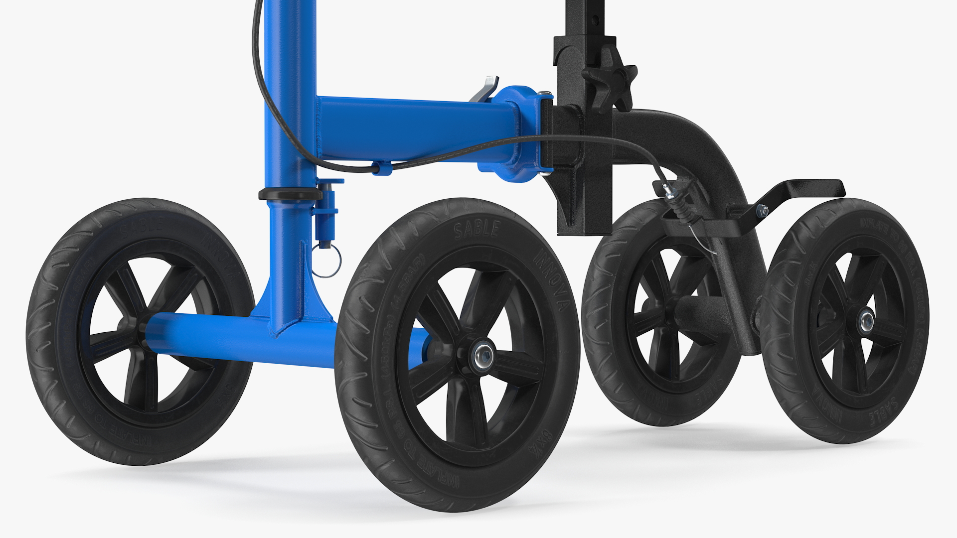 Blue Steerable Knee Scooter 3D