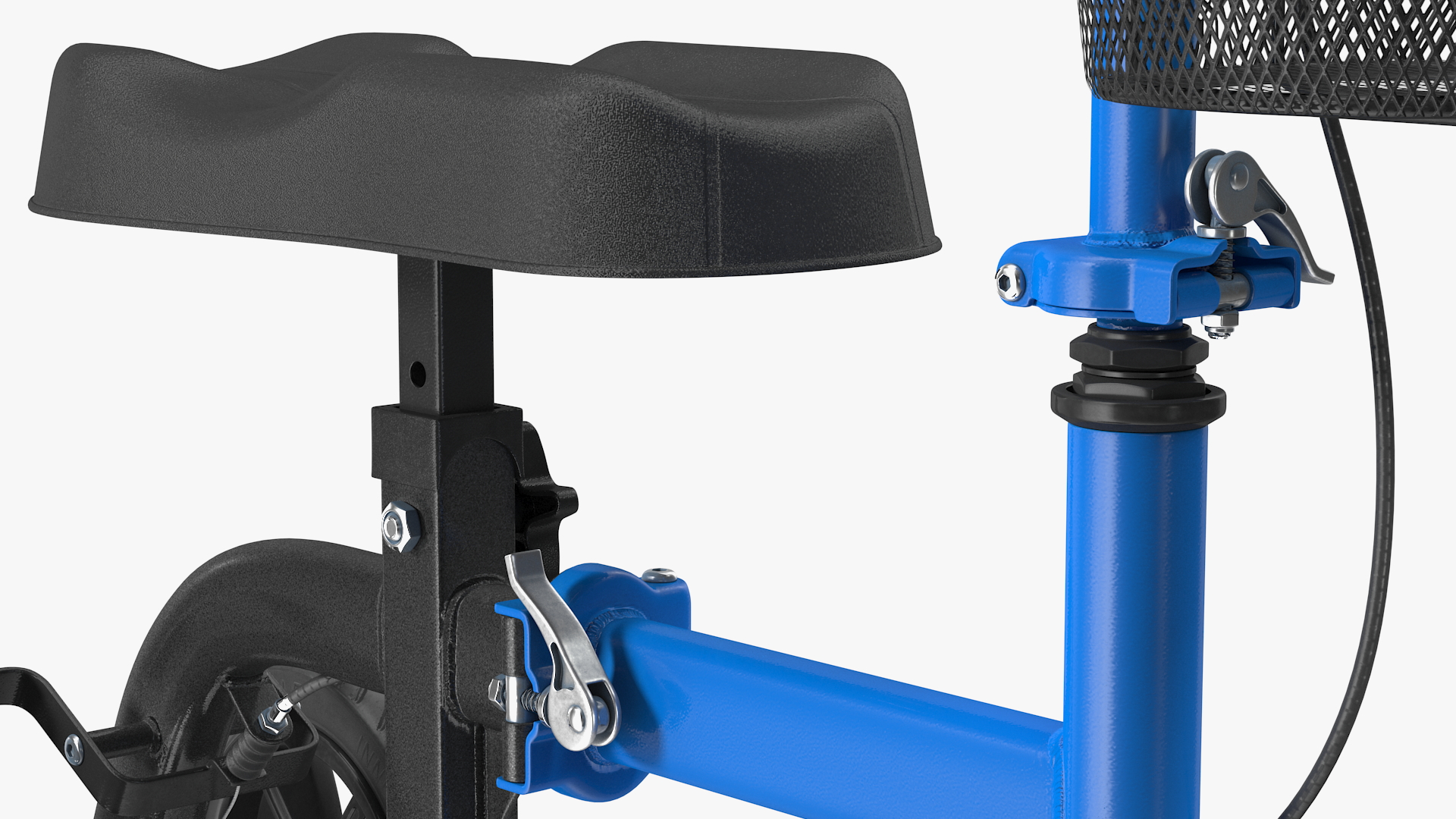 Blue Steerable Knee Scooter 3D