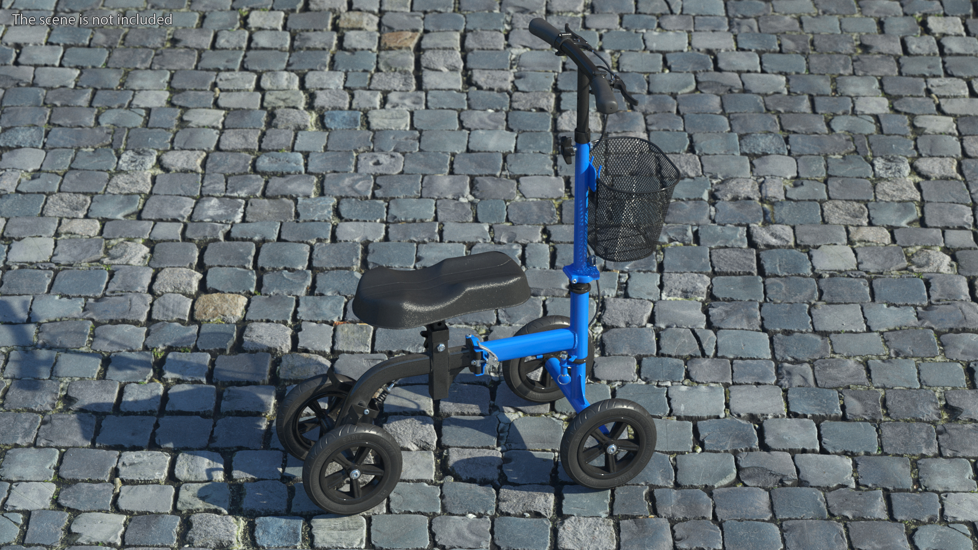 Blue Steerable Knee Scooter 3D