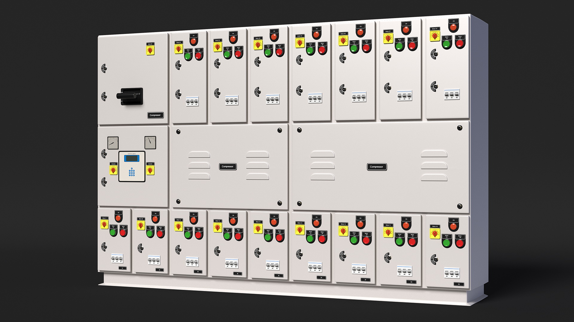 3D Industrial Electrical Switchgear Panel model