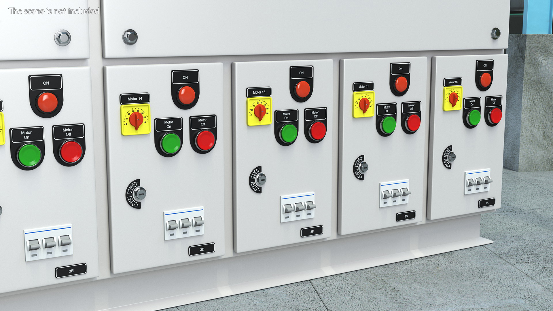 3D Industrial Electrical Switchgear Panel model