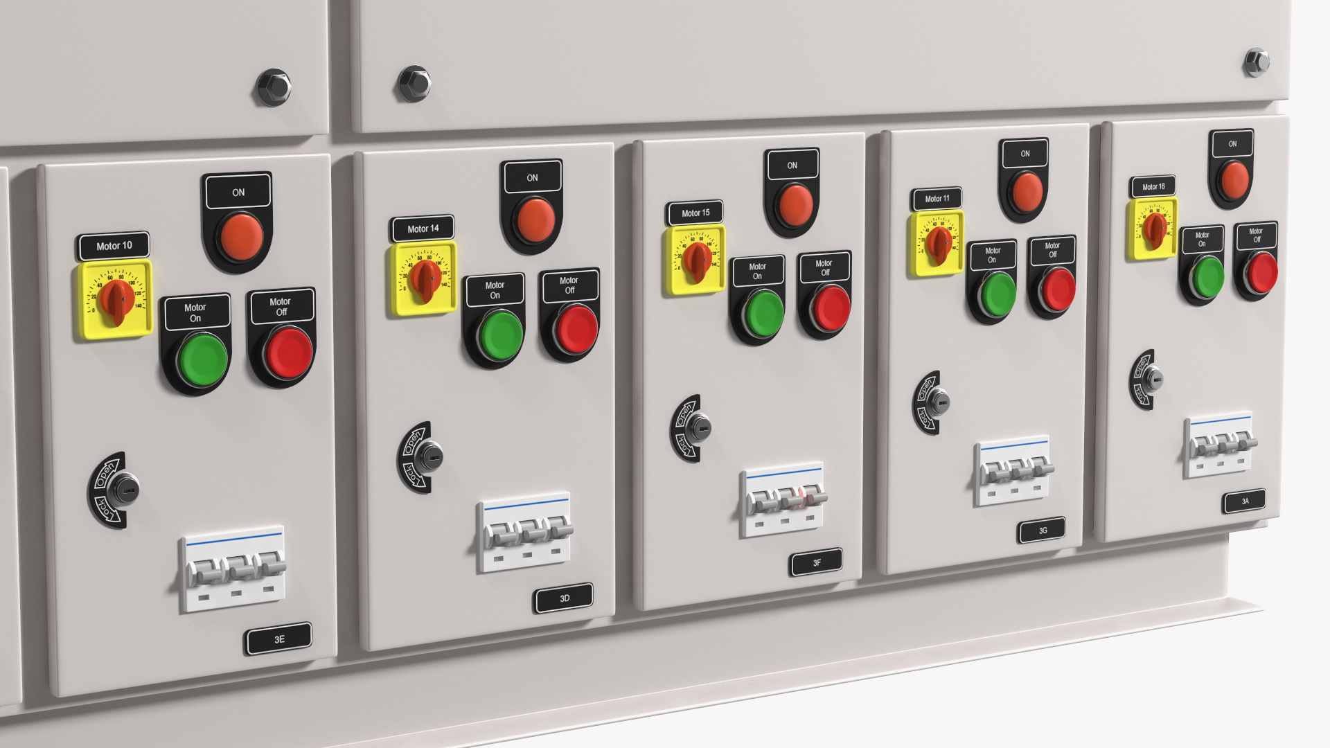 3D Industrial Electrical Switchgear Panel model