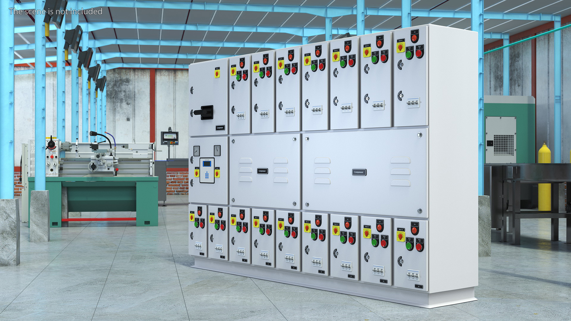 3D Industrial Electrical Switchgear Panel model