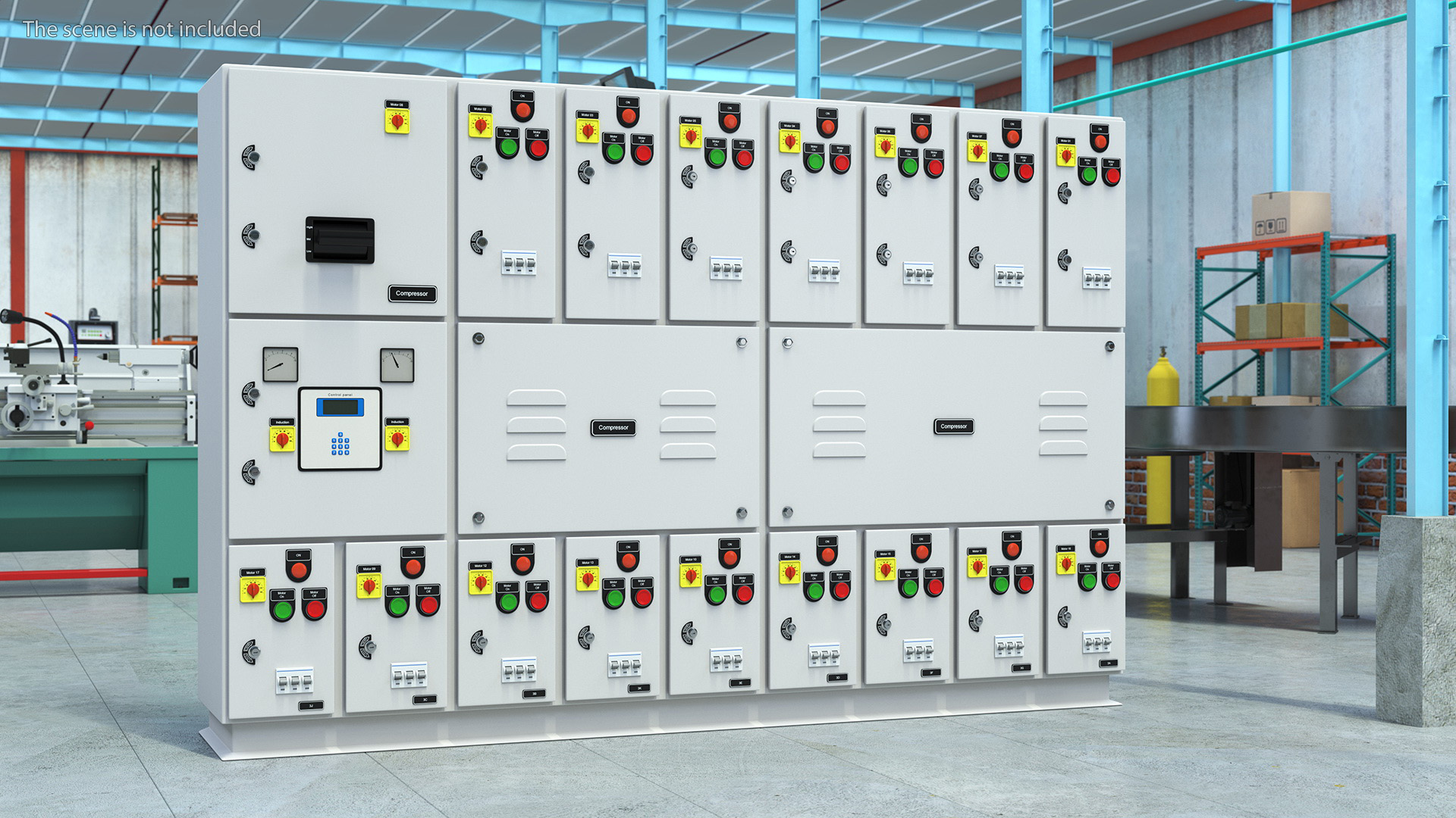 3D Industrial Electrical Switchgear Panel model