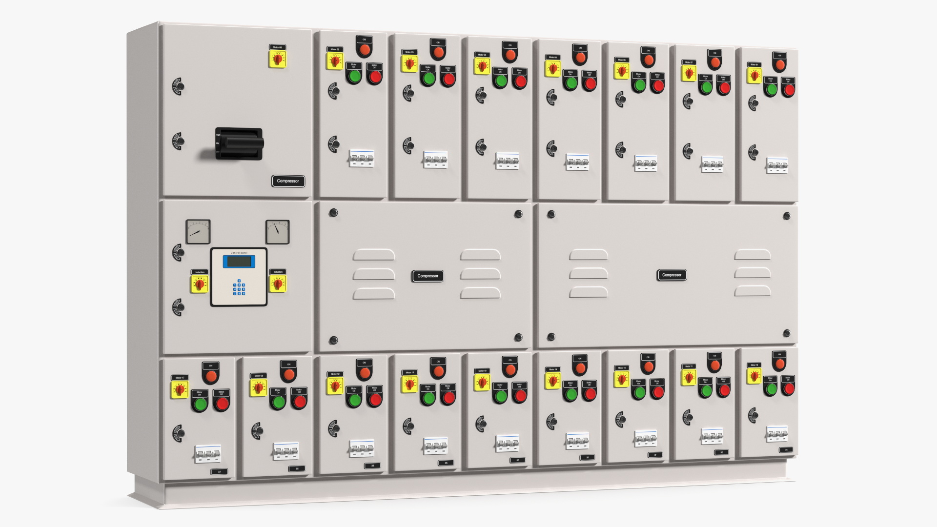 3D Industrial Electrical Switchgear Panel model