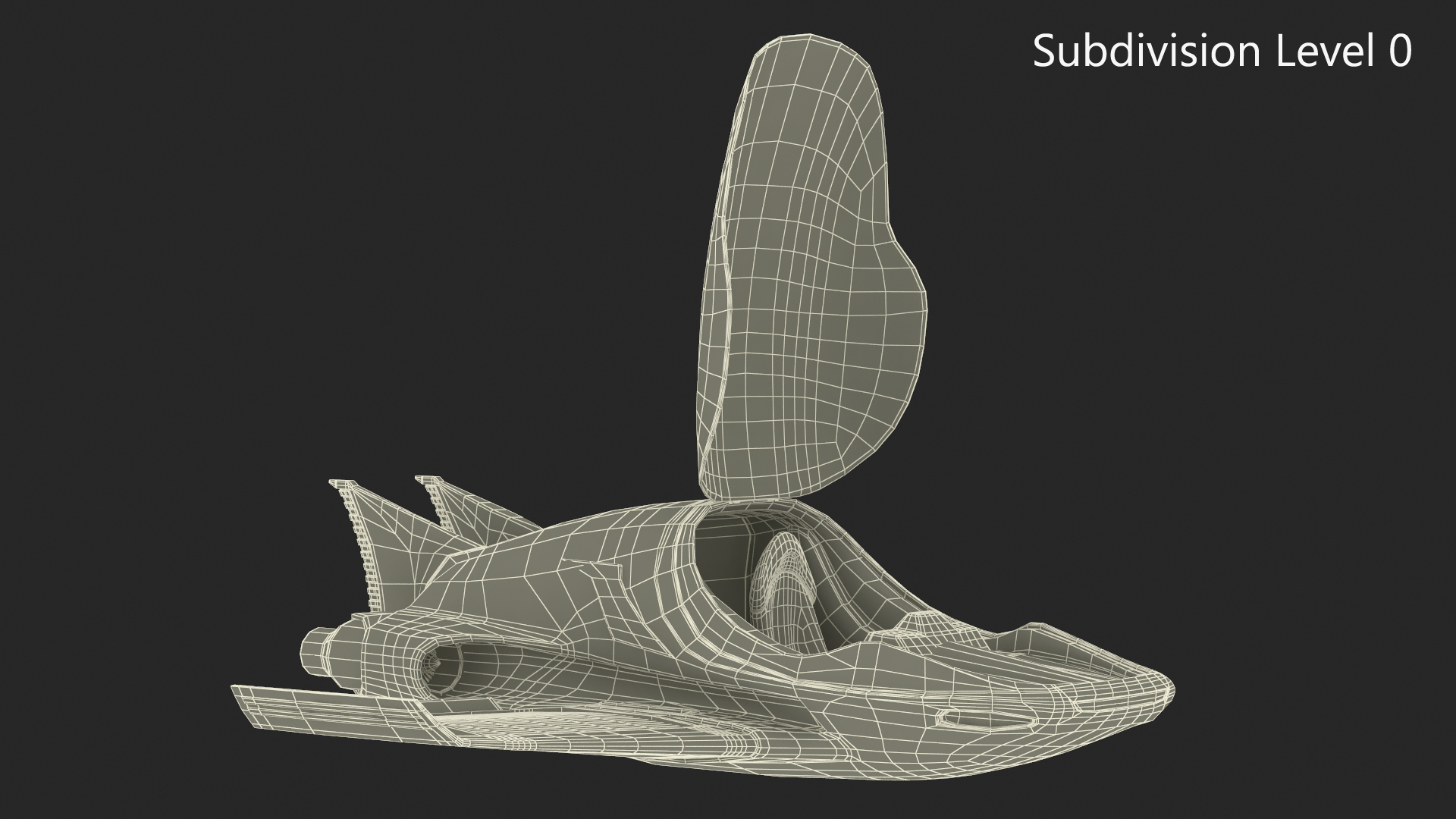 Futuristic Flying Car Rigged for Maya 3D