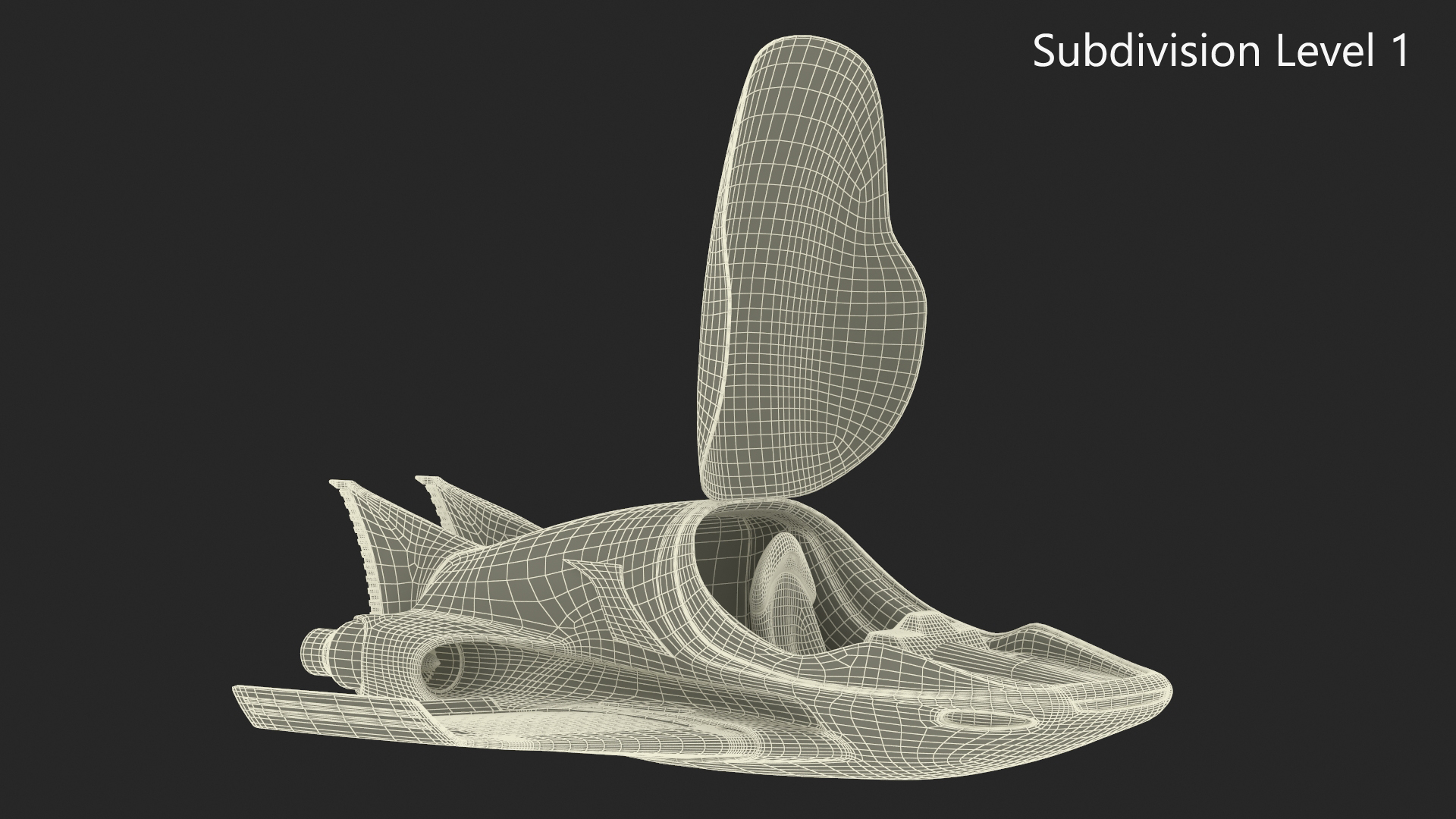 Futuristic Flying Car Rigged for Maya 3D