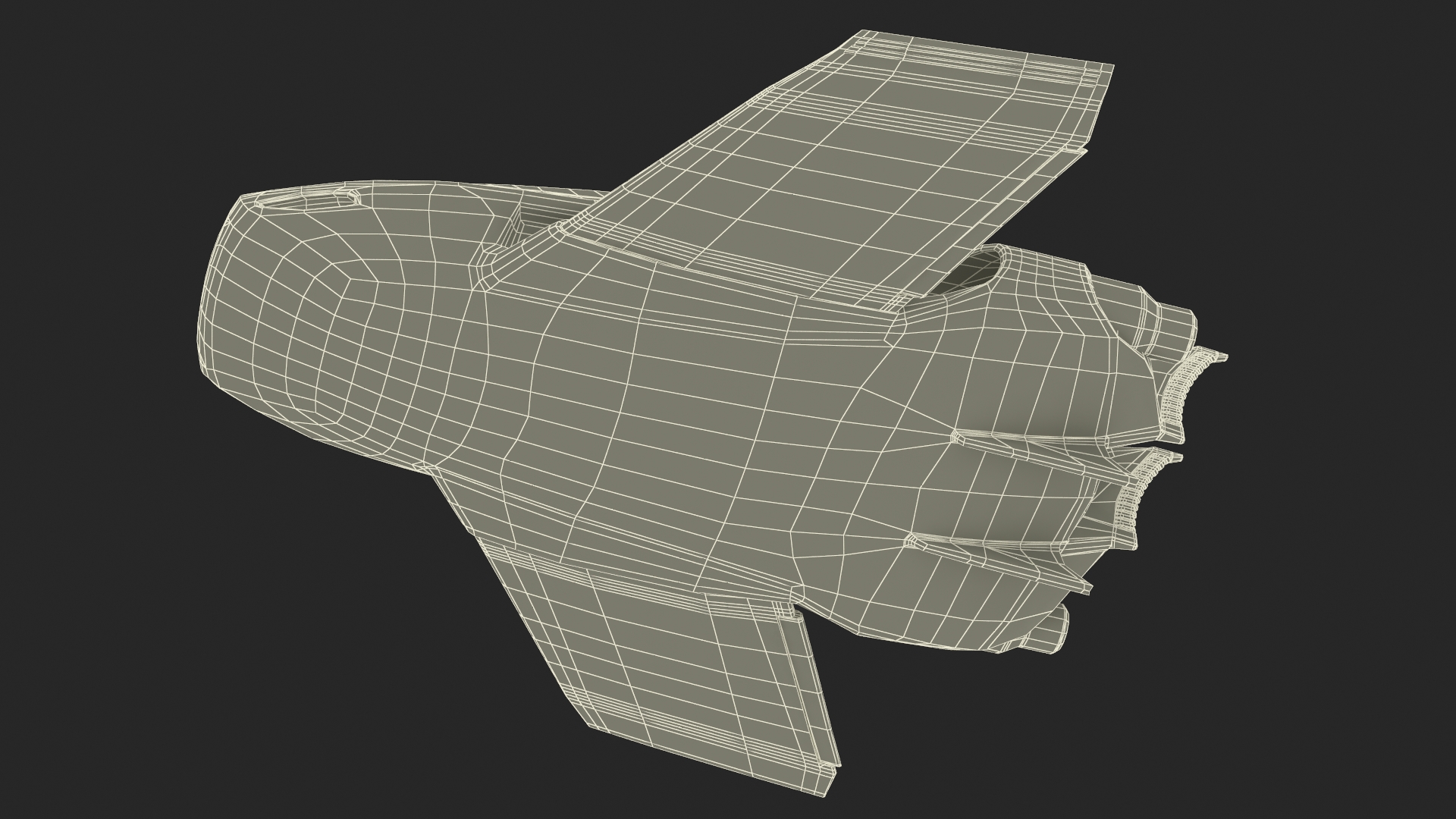 Futuristic Flying Car Rigged for Maya 3D