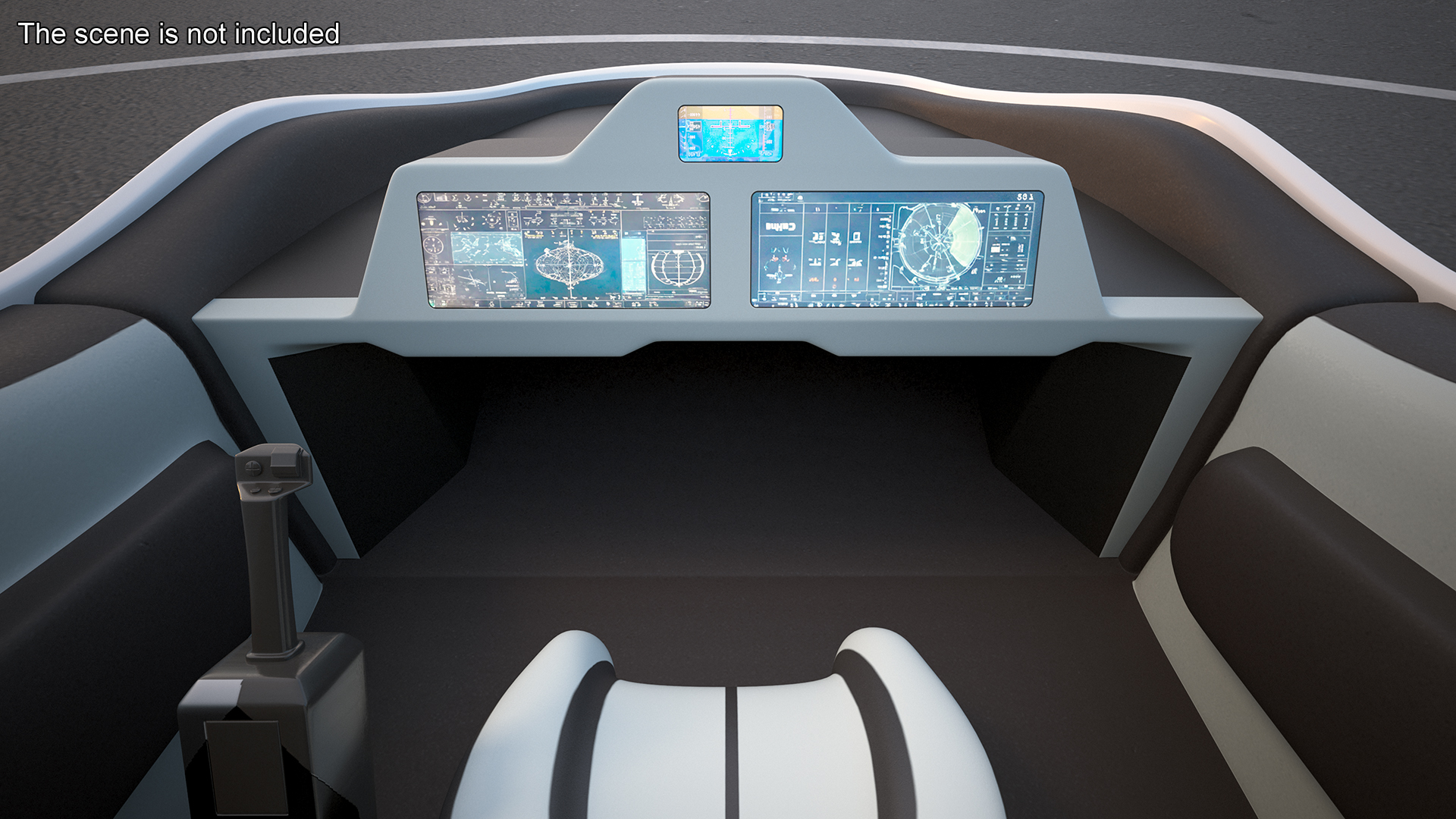 Futuristic Flying Car Rigged for Maya 3D