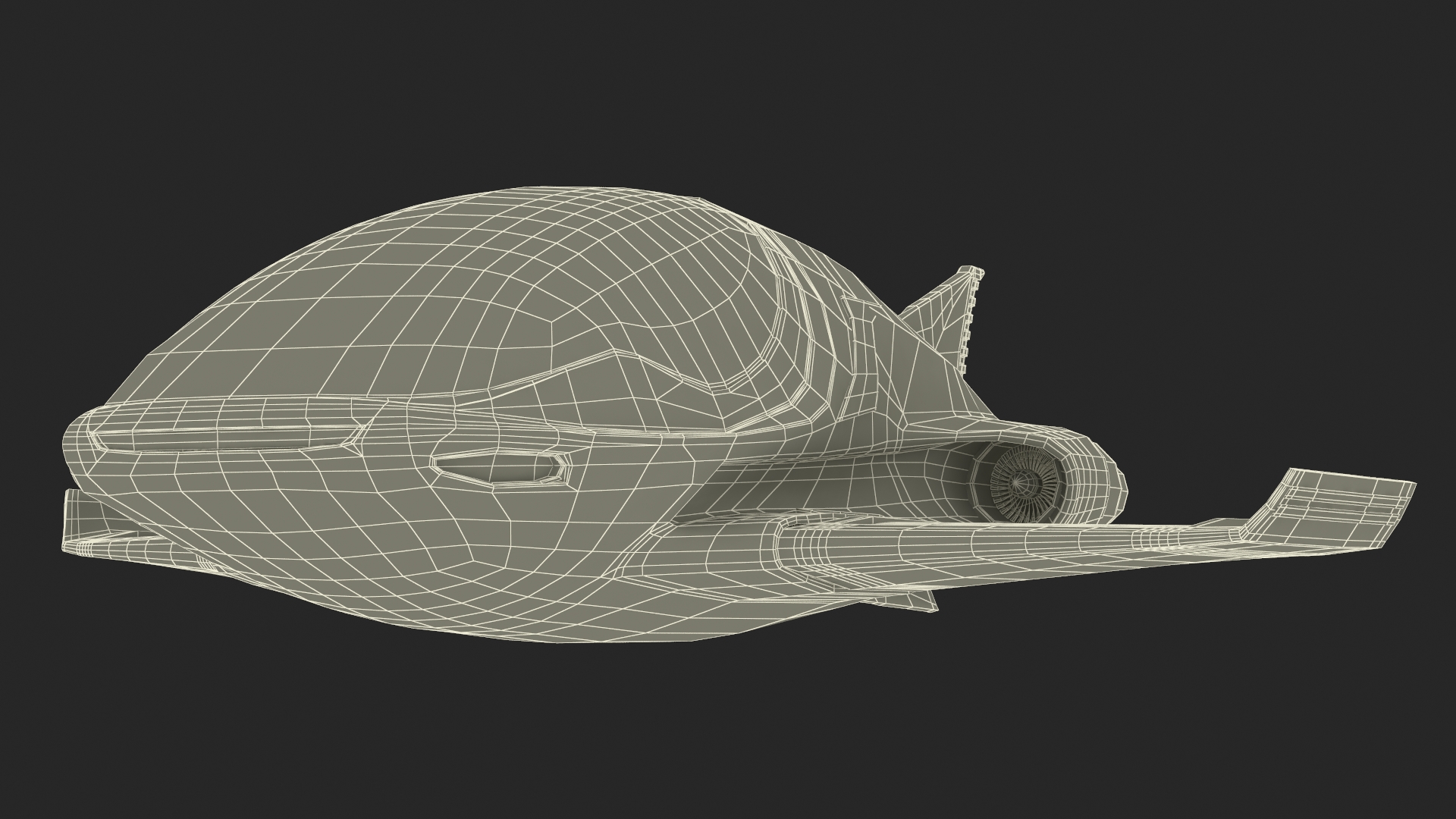 Futuristic Flying Car Rigged for Maya 3D