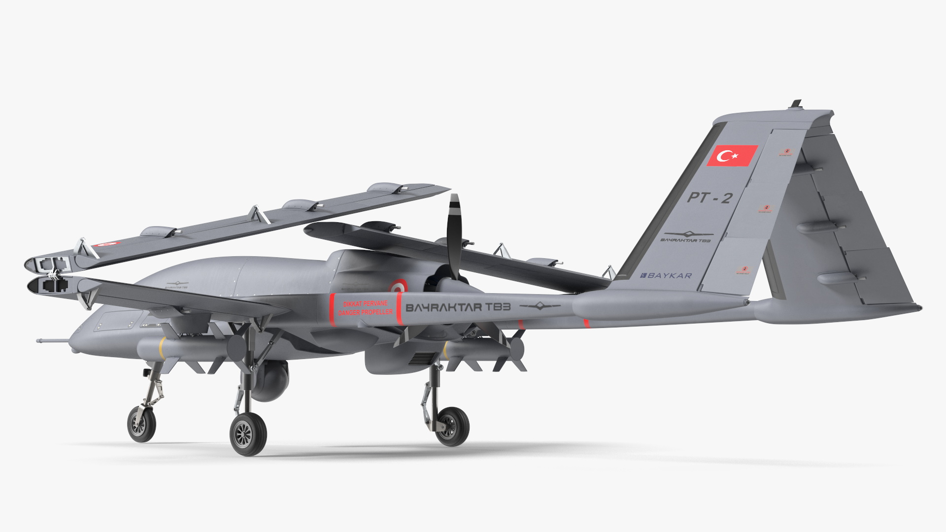 3D model Bayraktar TB3 UCAV Rigged