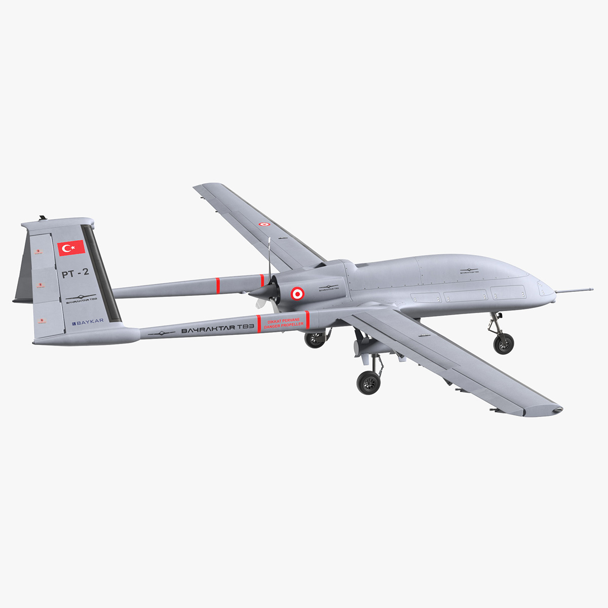 3D model Bayraktar TB3 UCAV Rigged