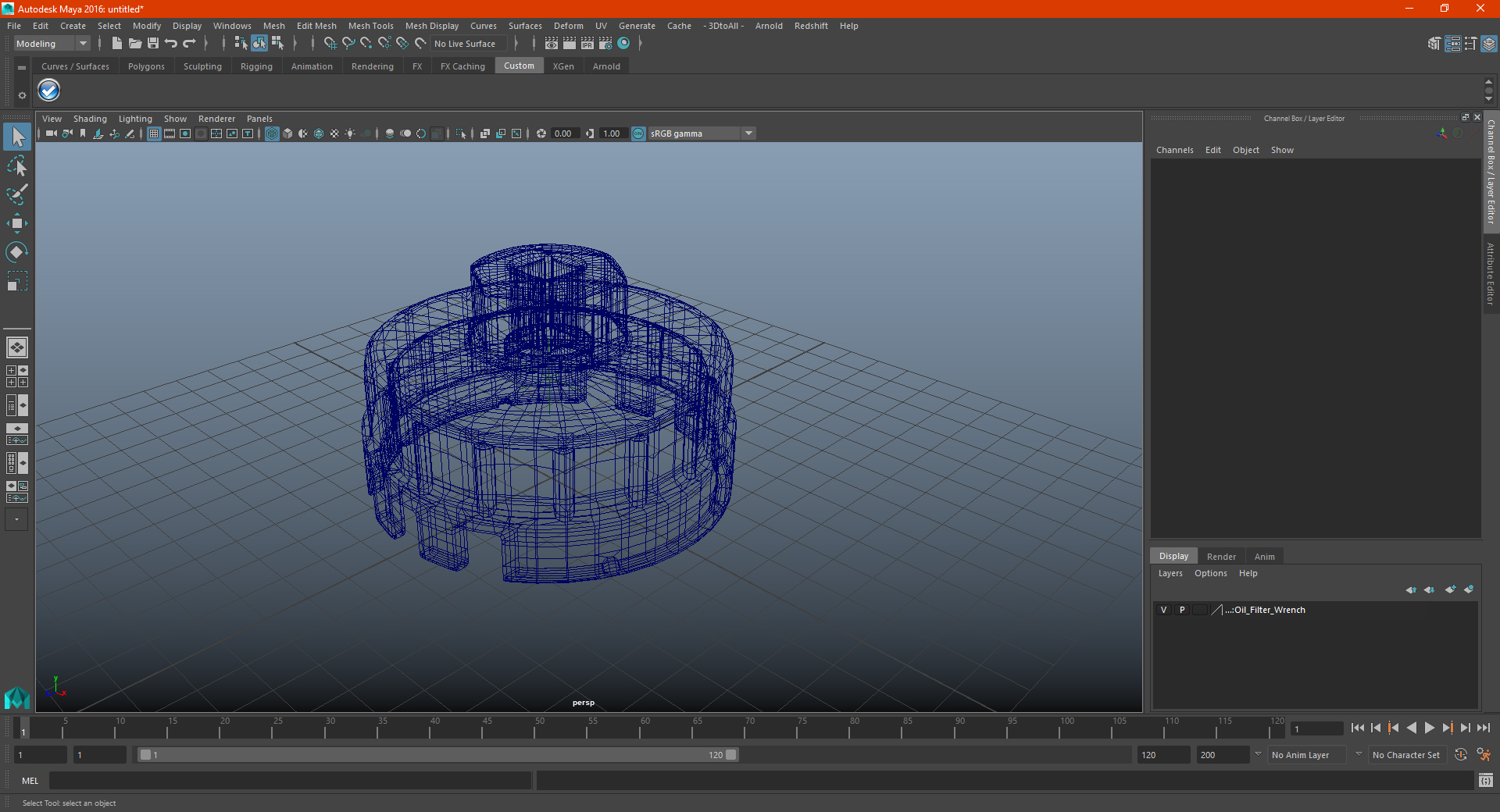 Oil Filter Wrench 3D
