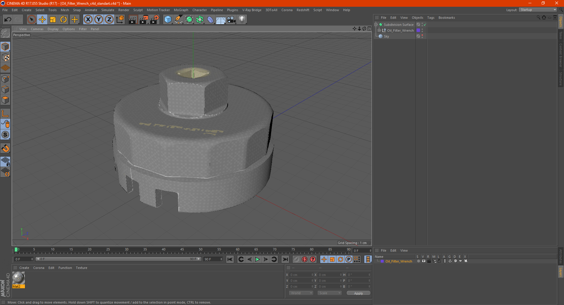 Oil Filter Wrench 3D