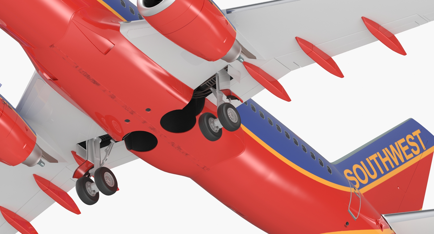 3D model Boeing 737 700 Southwest Airlines Rigged