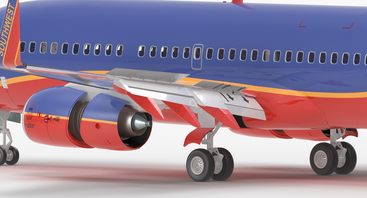 3D model Boeing 737 700 Southwest Airlines Rigged