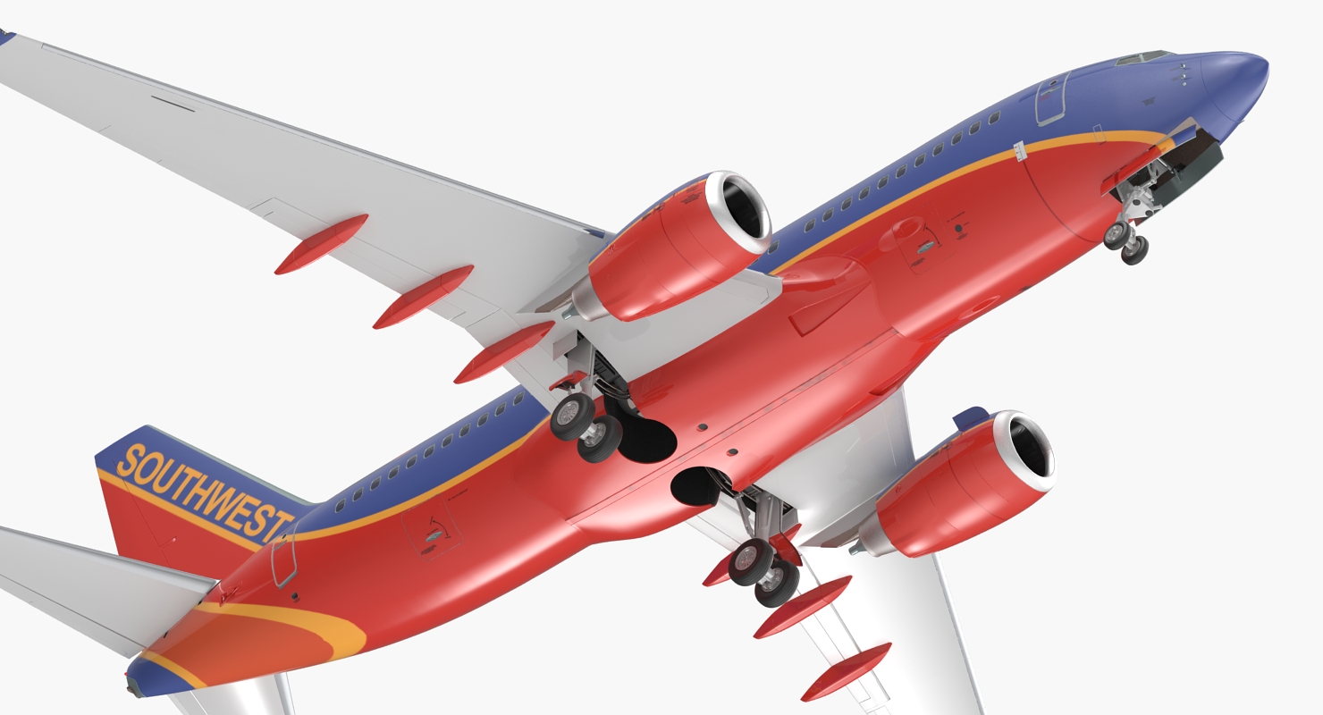 3D model Boeing 737 700 Southwest Airlines Rigged