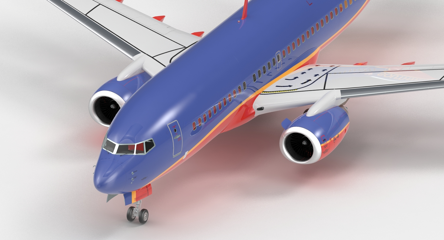 3D model Boeing 737 700 Southwest Airlines Rigged