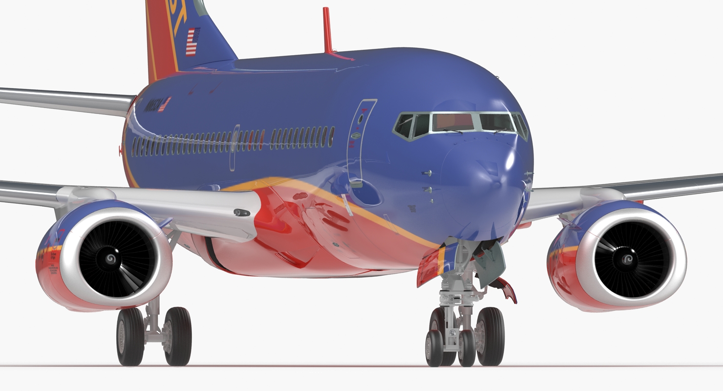 3D model Boeing 737 700 Southwest Airlines Rigged