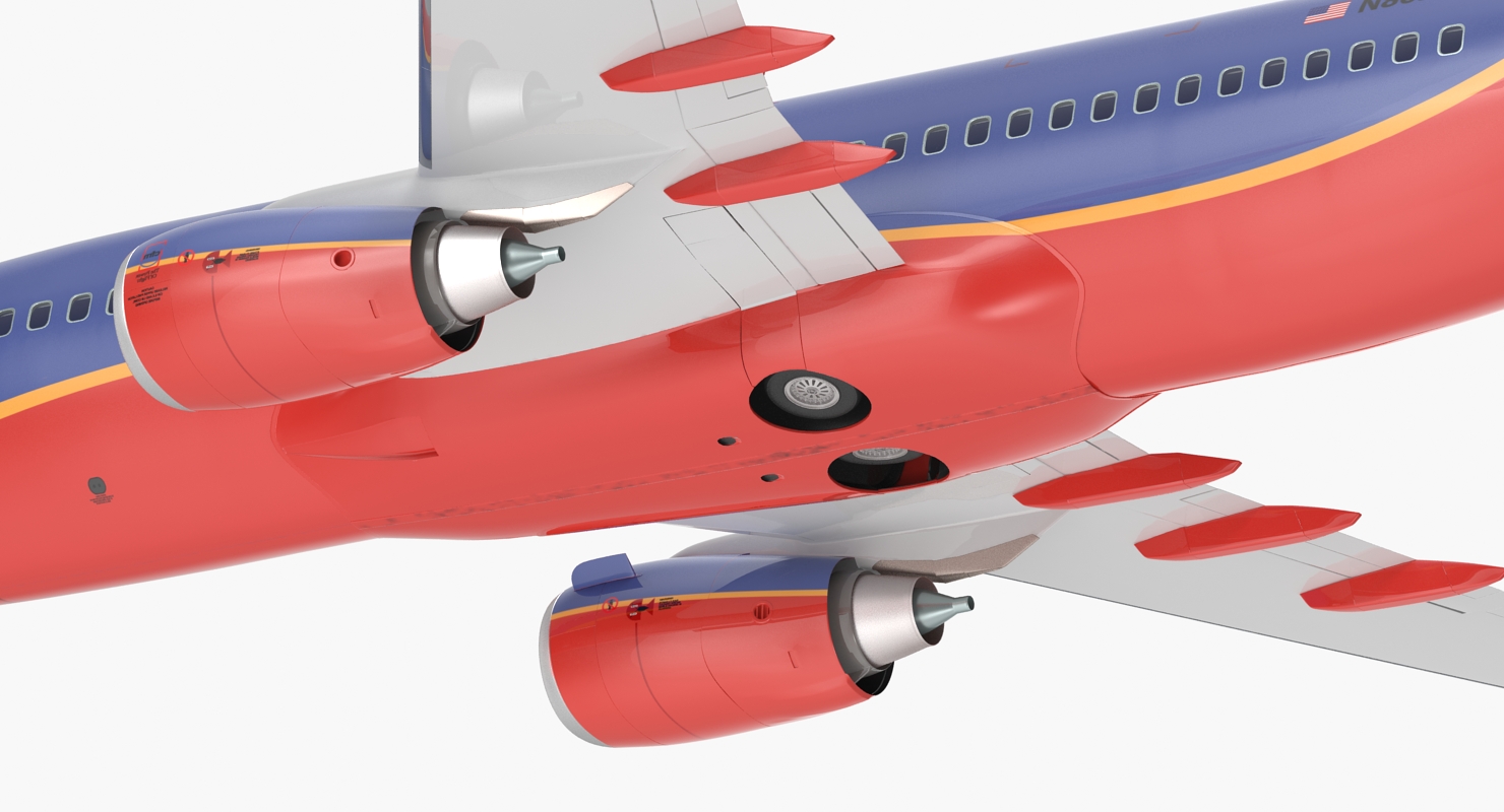 3D model Boeing 737 700 Southwest Airlines Rigged