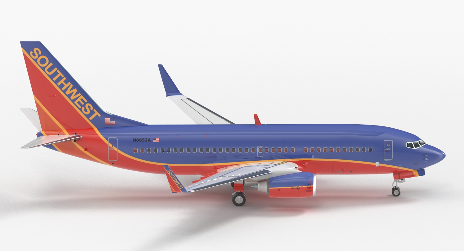3D model Boeing 737 700 Southwest Airlines Rigged