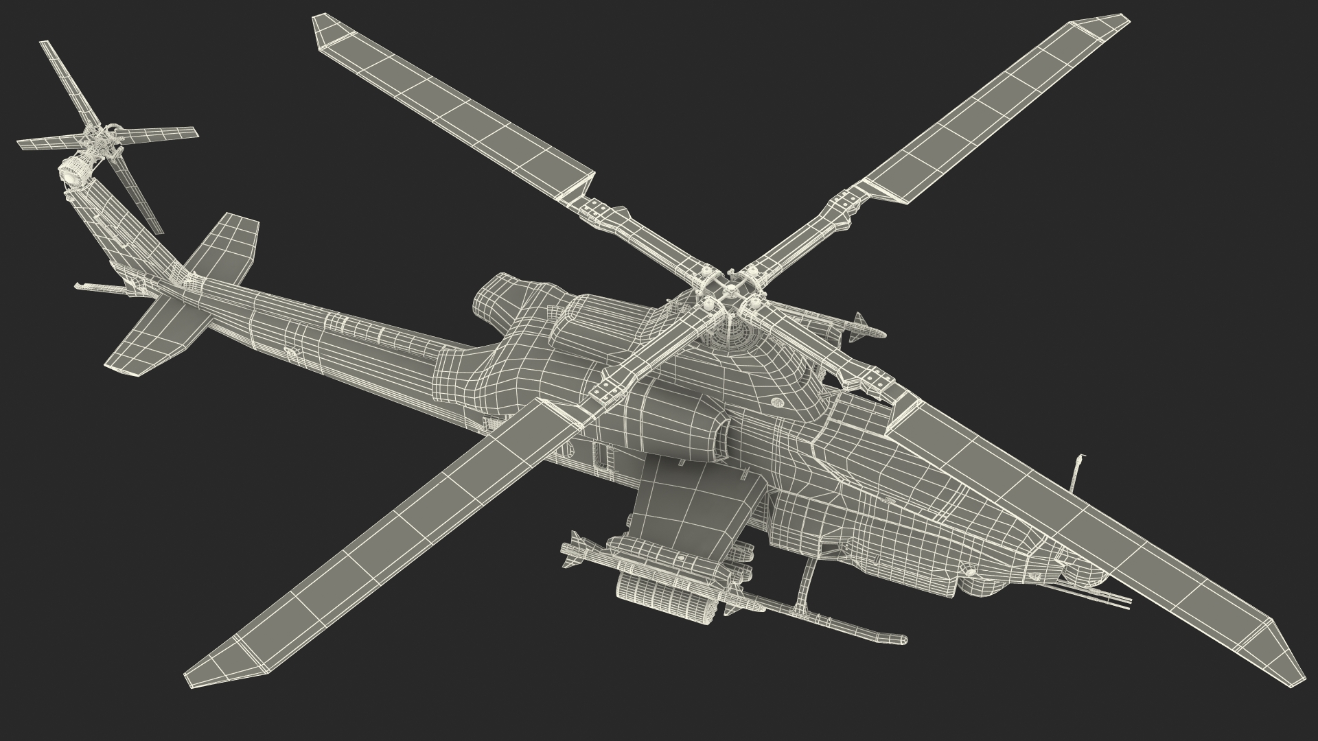 3D Bell AH-1Z Lethal Combat Helicopter Rigged for Cinema 4D