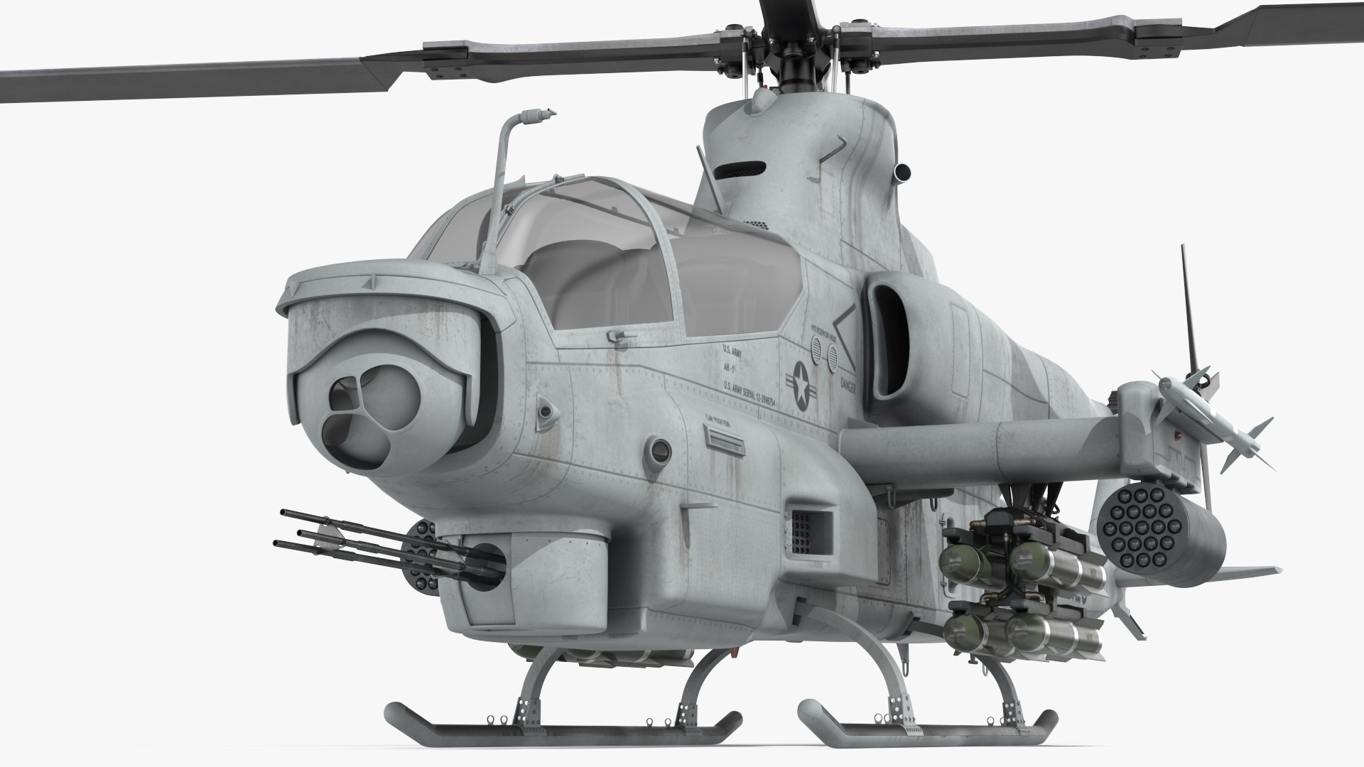 3D Bell AH-1Z Lethal Combat Helicopter Rigged for Cinema 4D