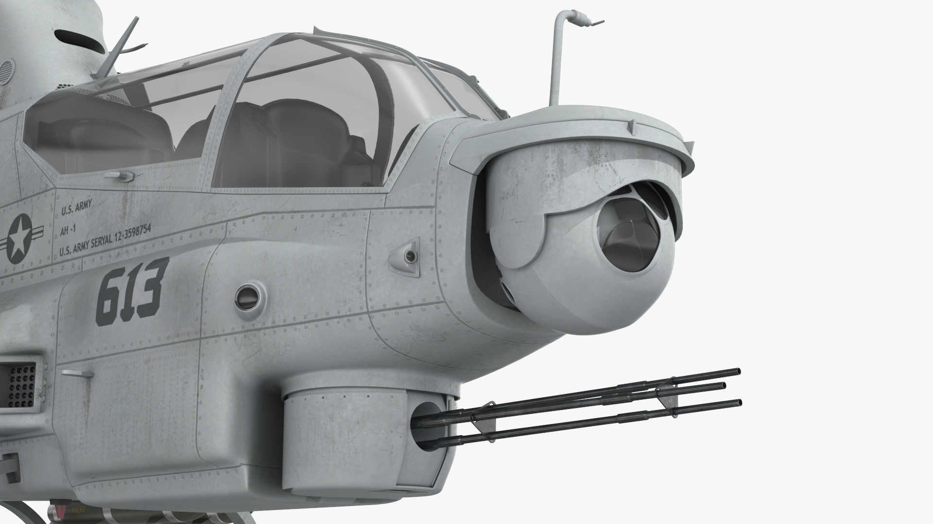 3D Bell AH-1Z Lethal Combat Helicopter Rigged for Cinema 4D