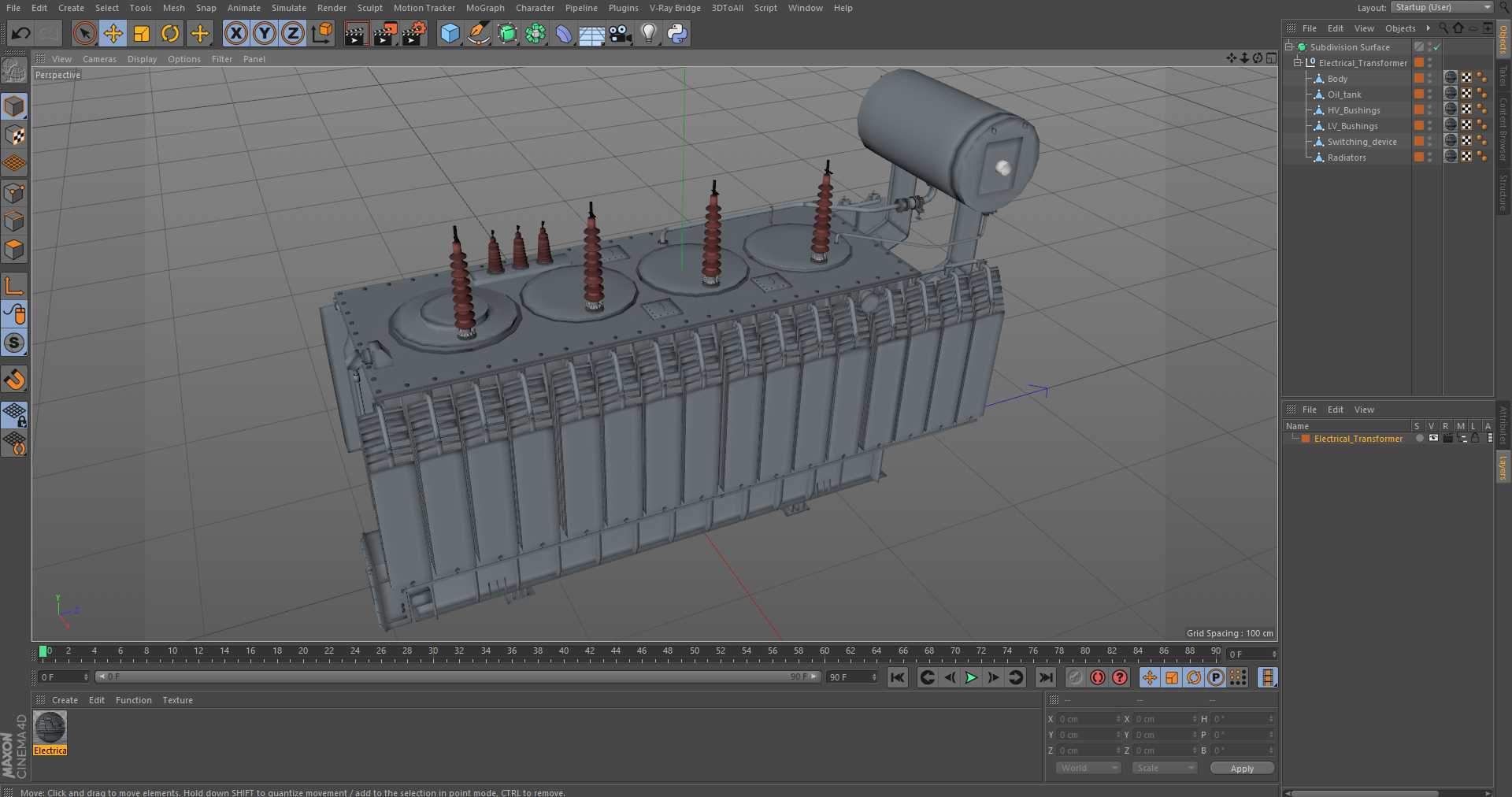 Electrical Transformer 3D