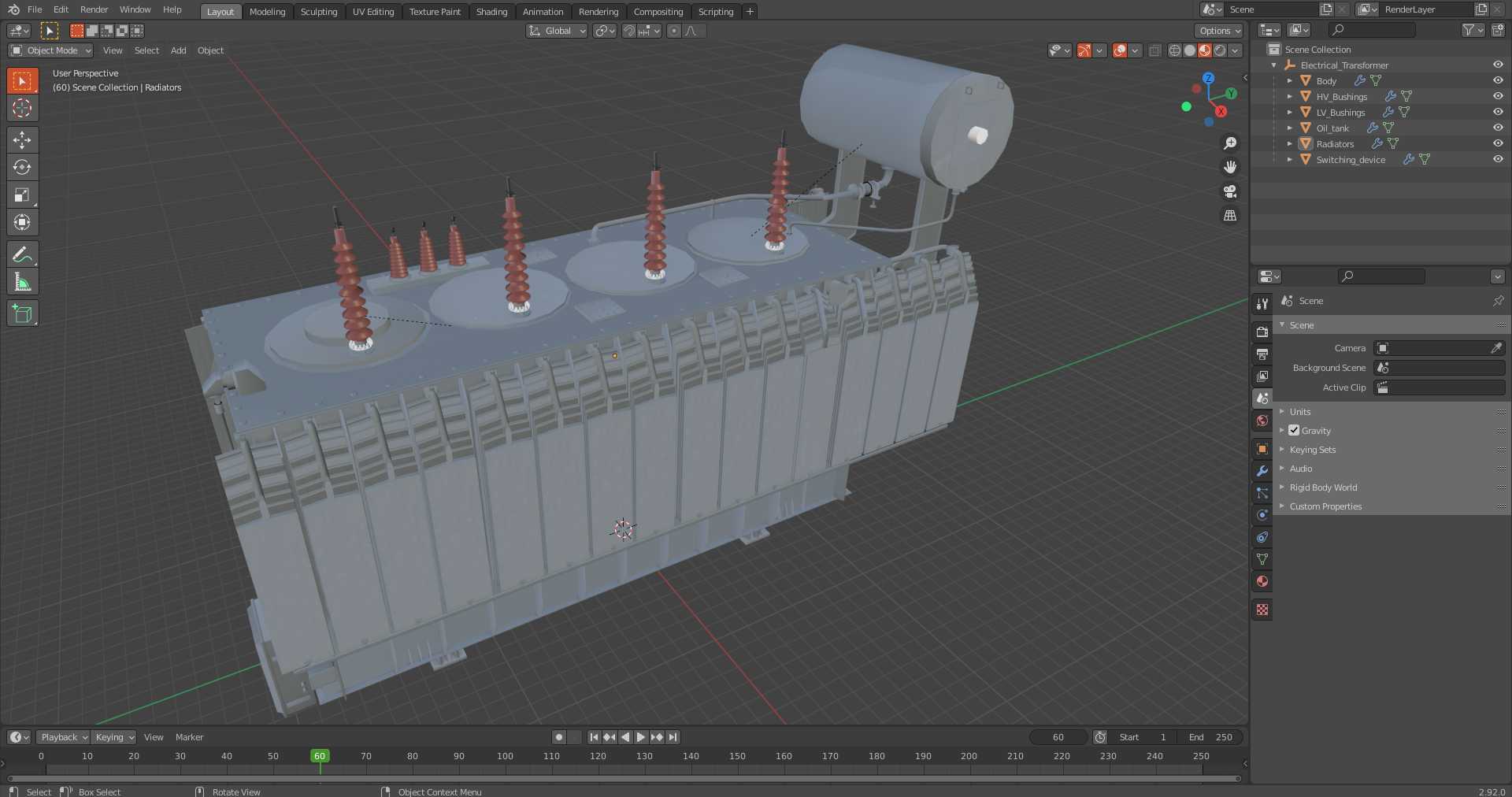 Electrical Transformer 3D