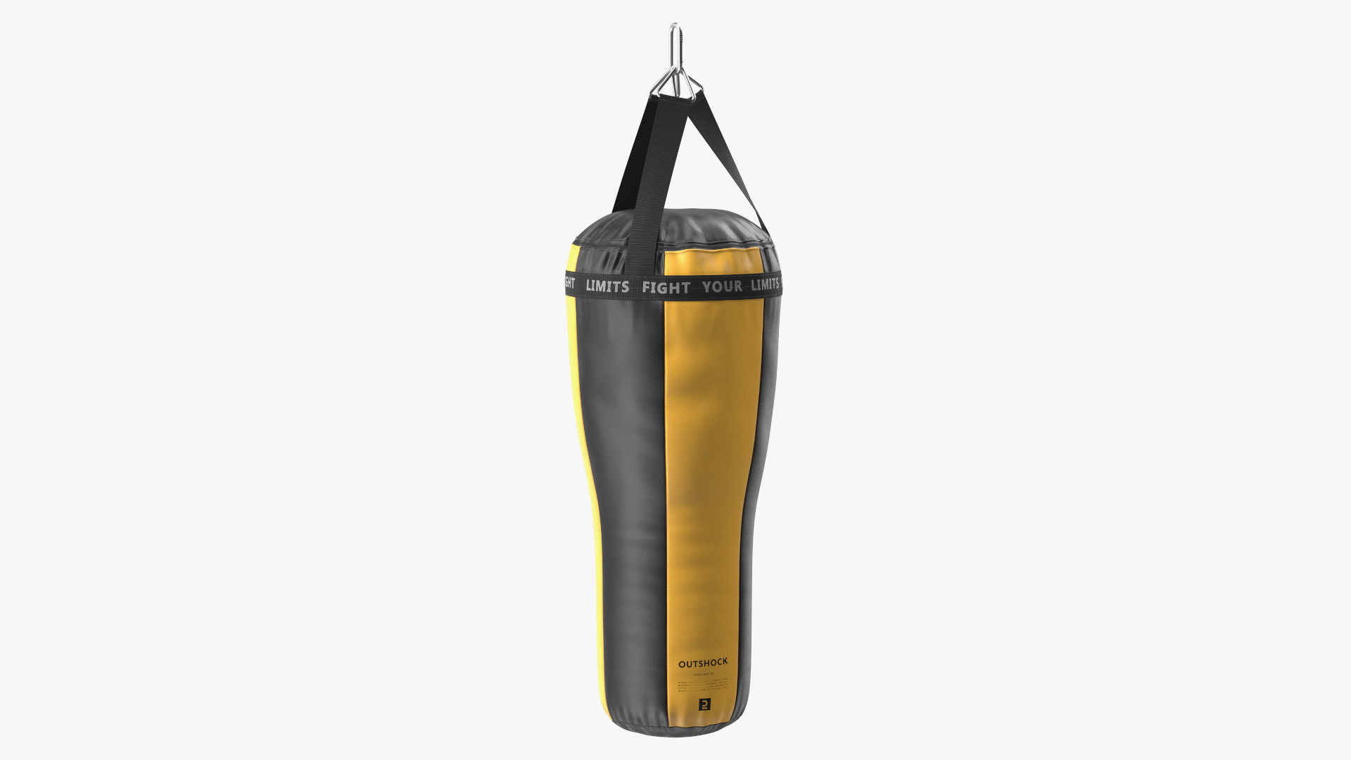 Angle Boxing Heavy Bag Yellow and Black 3D model