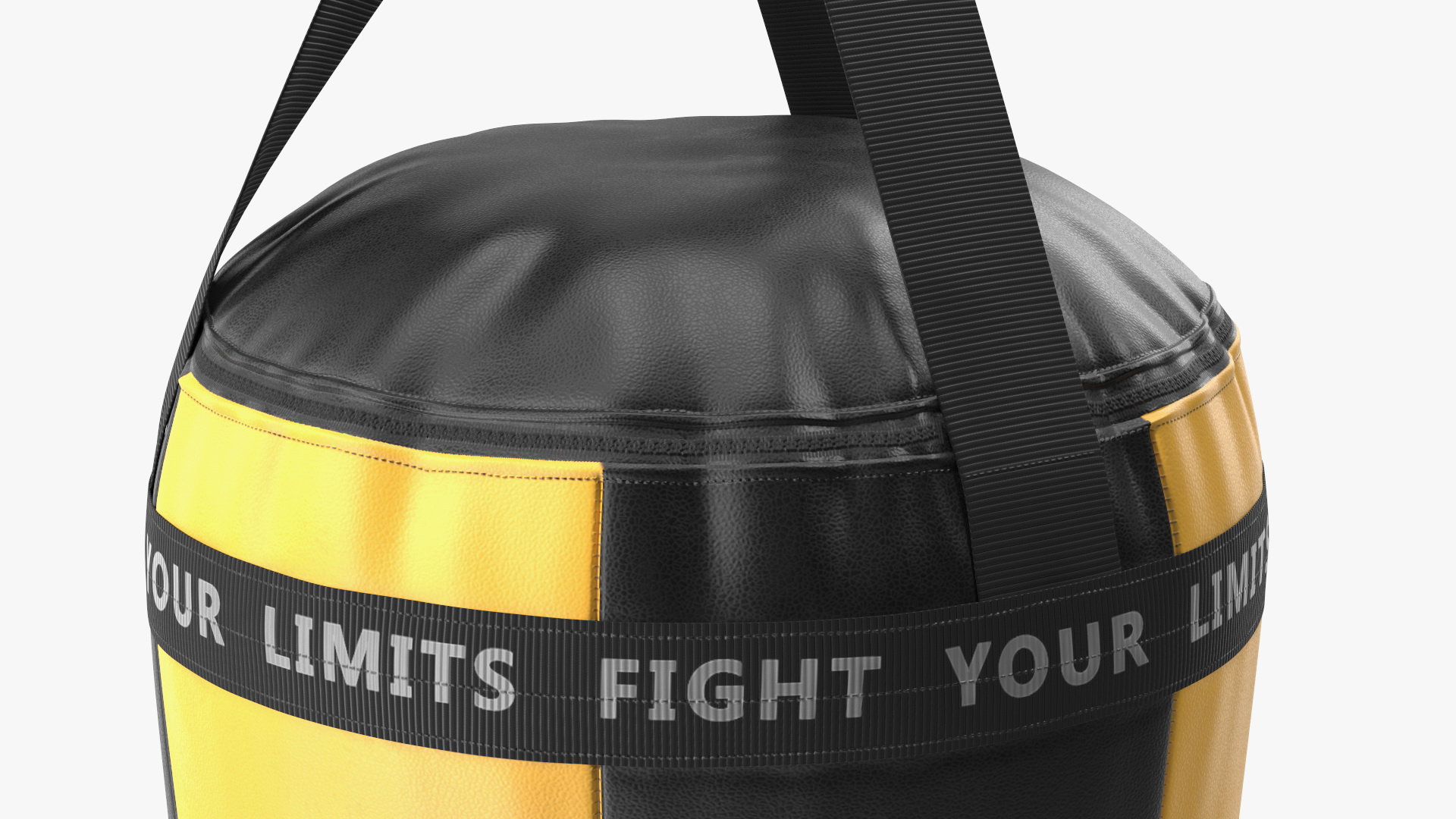 Angle Boxing Heavy Bag Yellow and Black 3D model