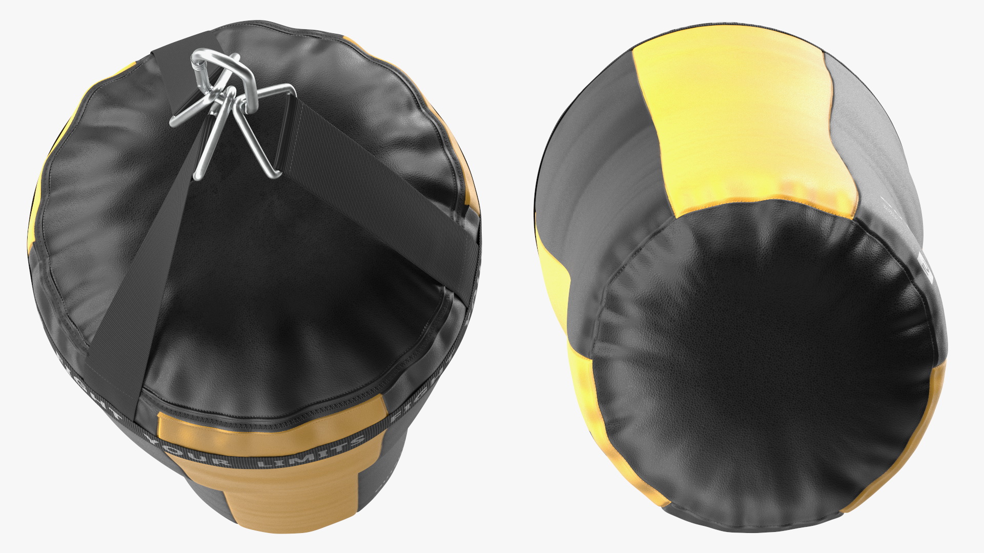 Angle Boxing Heavy Bag Yellow and Black 3D model