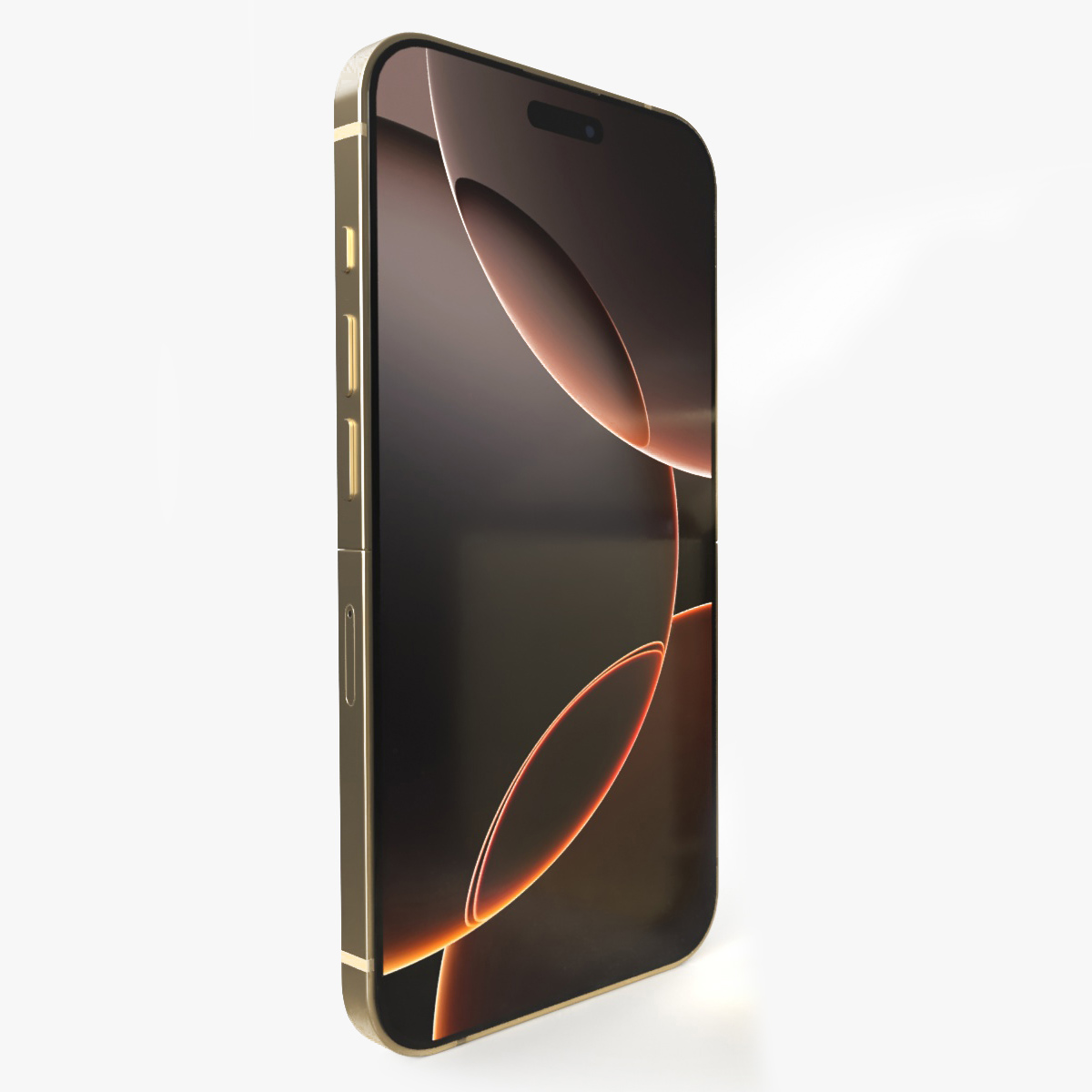 3D Apple iPhone Flip Luxe Gold Rigged for Cinema 4D model