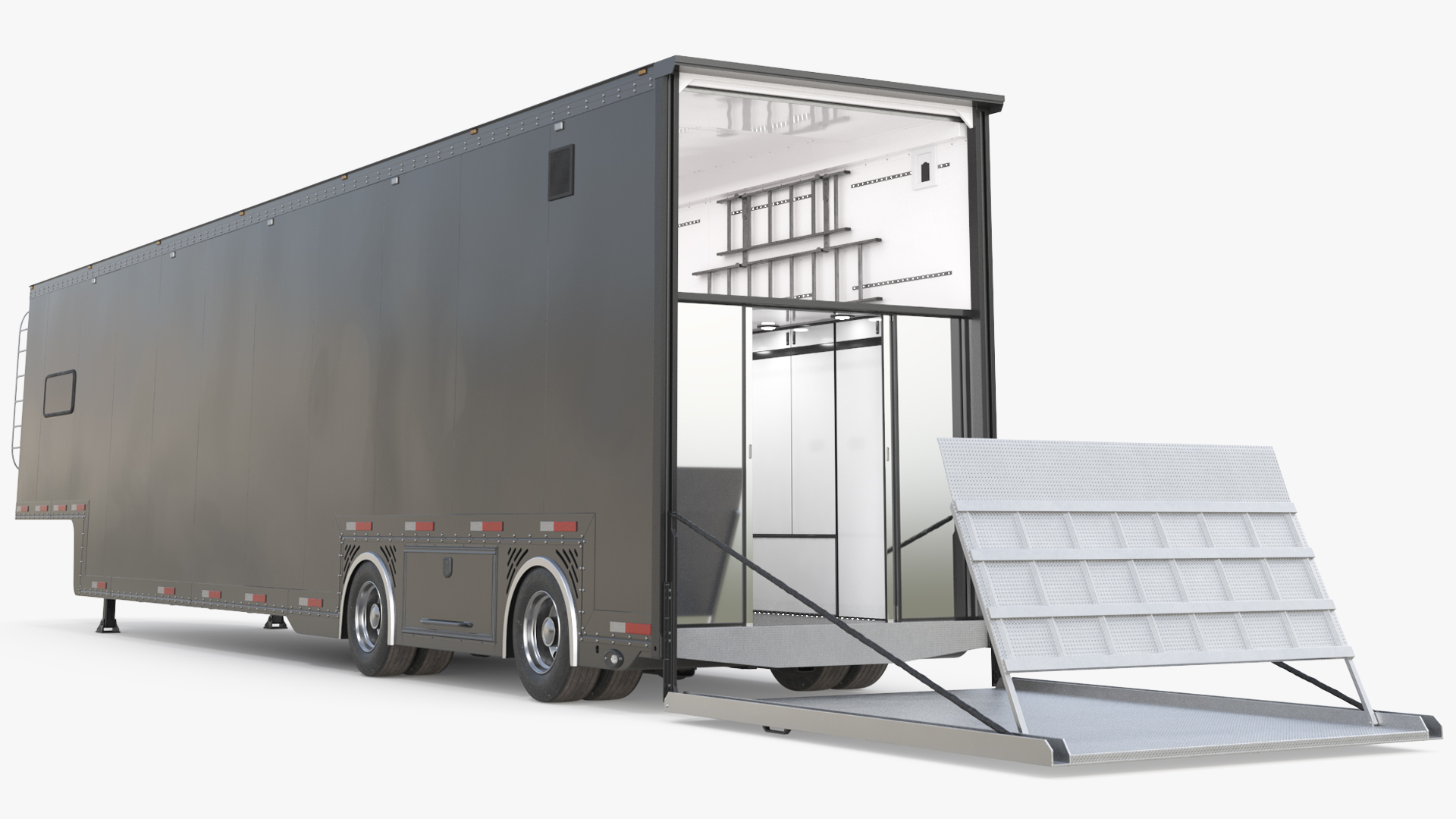 Automotive Race Carrier Trailer with Interior Rigged