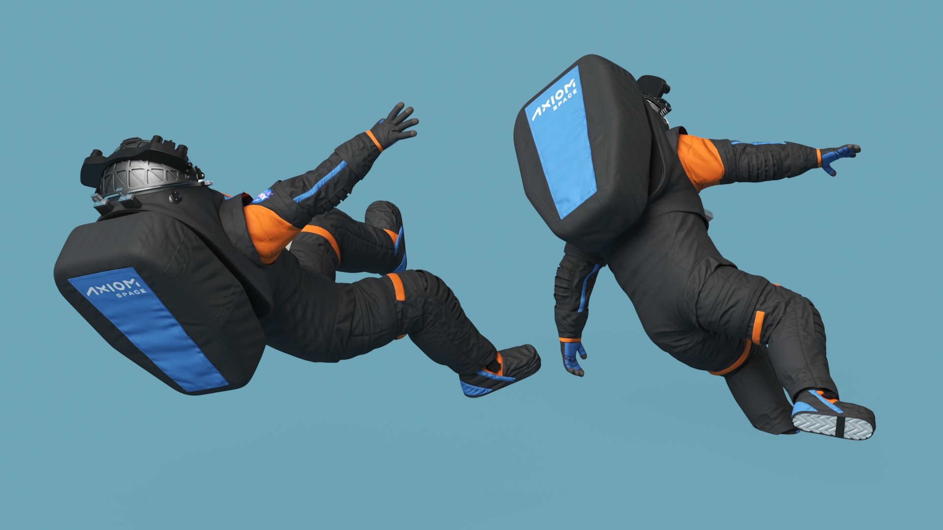 3D model Astronaut Wearing NASA Axiom Spacesuit Rigged