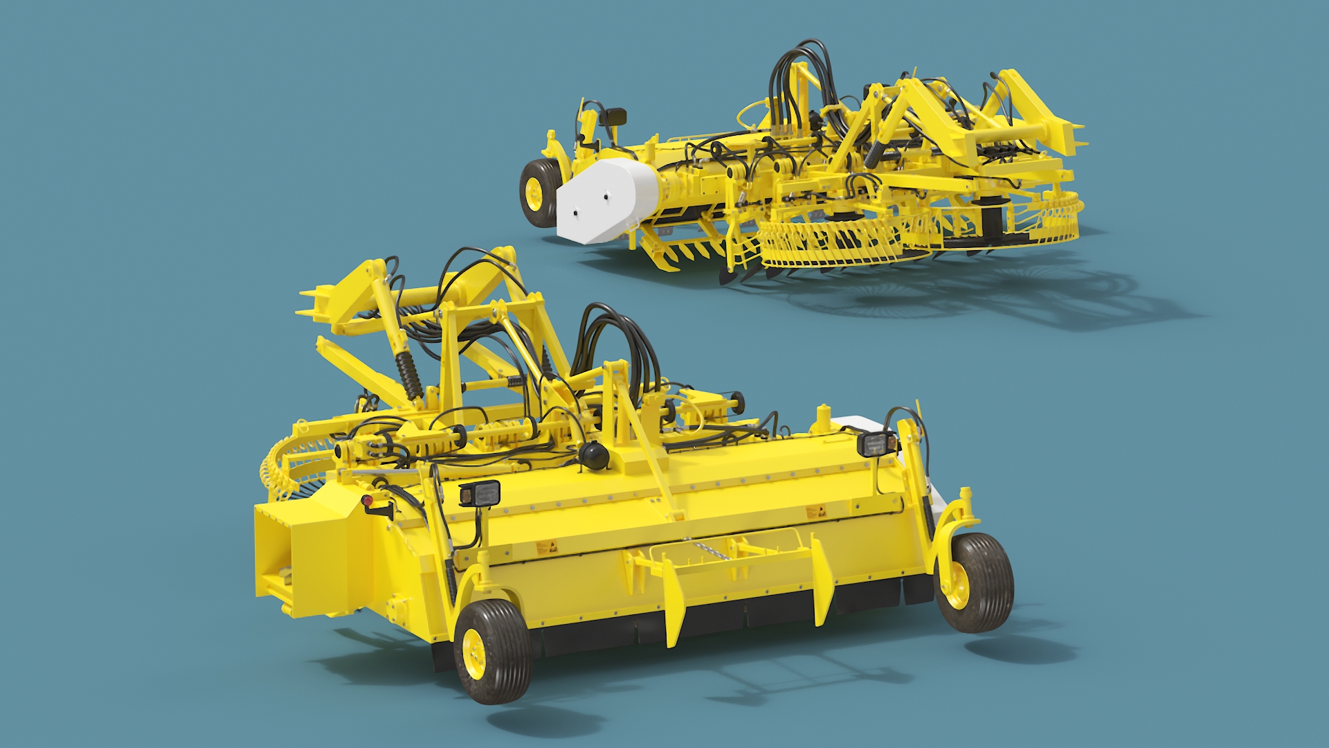 3D Beet Harvester Tool Yellow