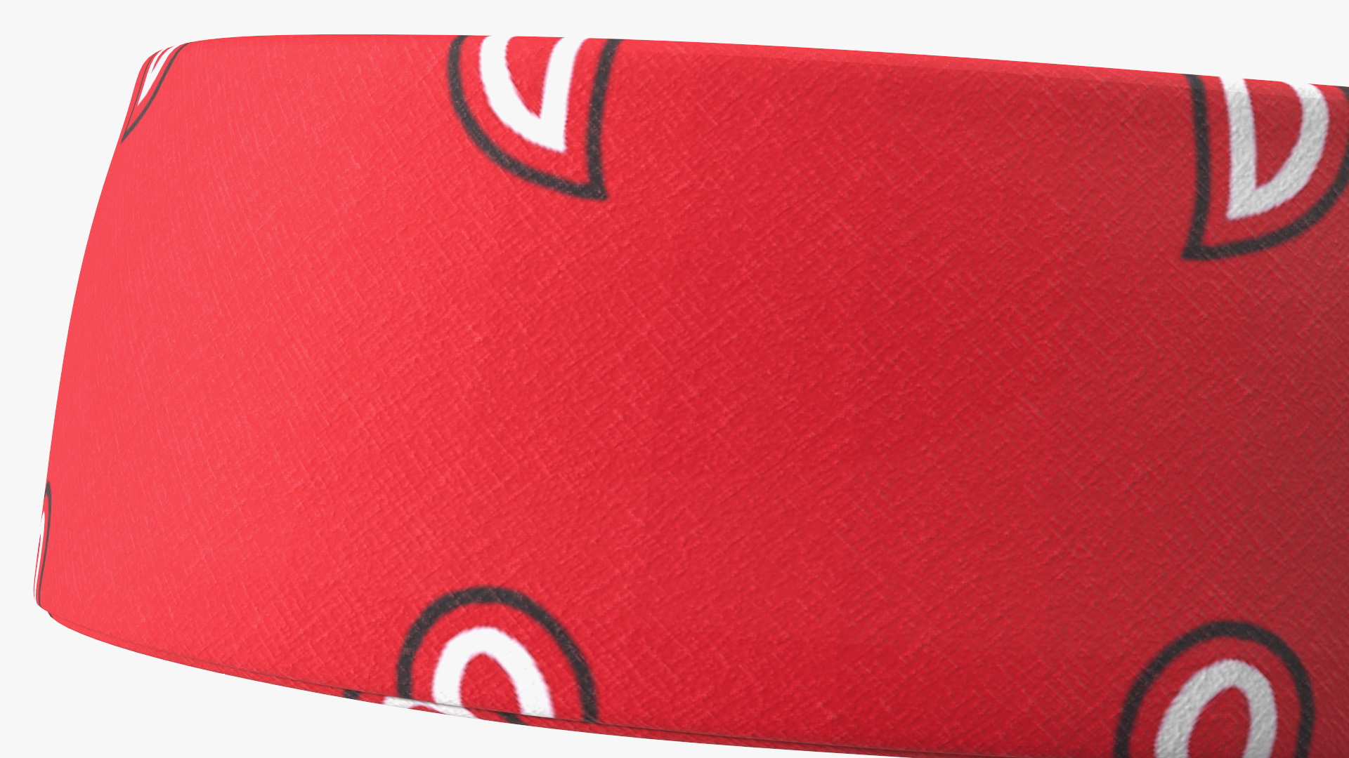 3D Bandana Headband Paisley Red model