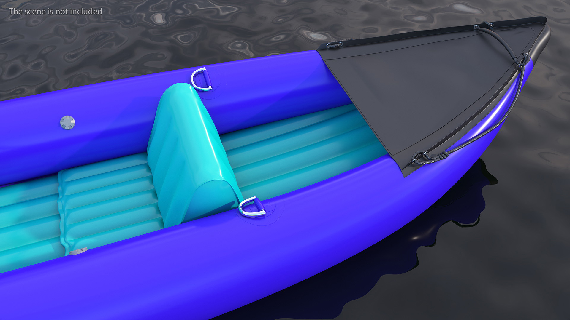 3D Inflatable Kayak with Paddle model
