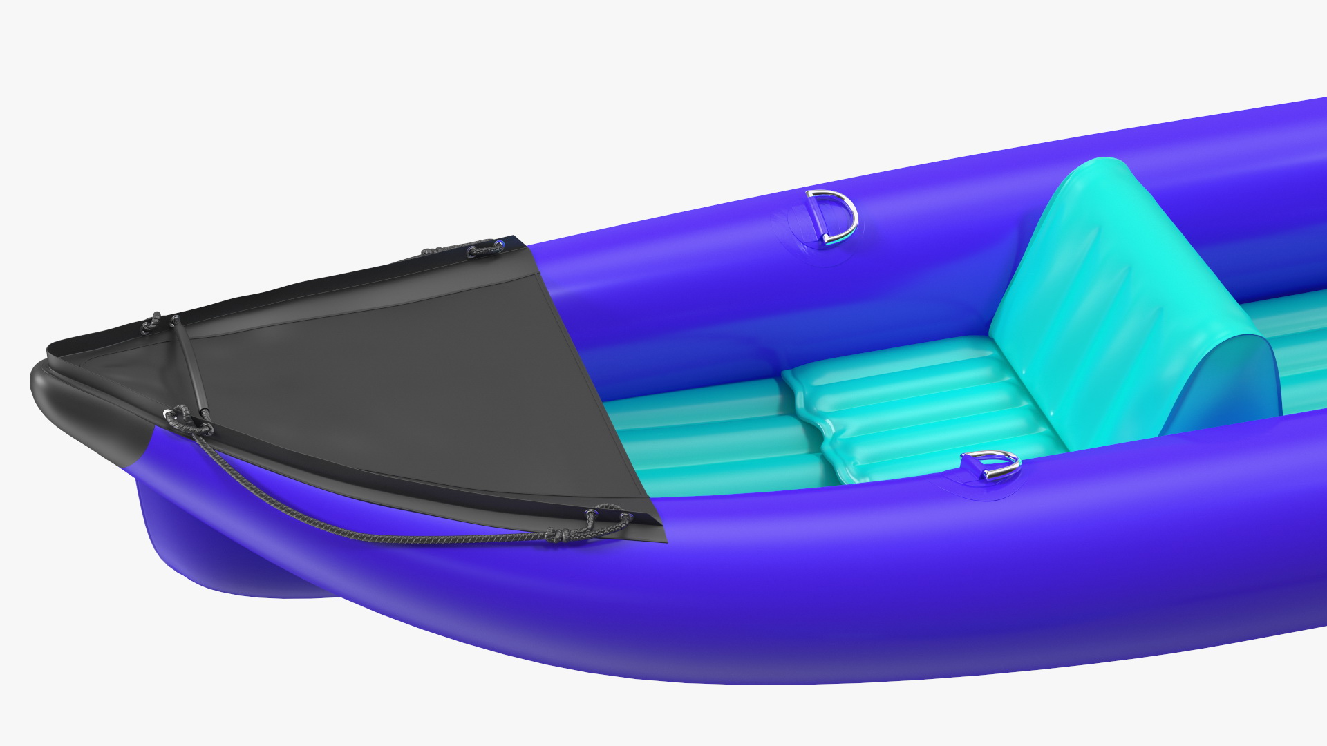 3D Inflatable Kayak with Paddle model