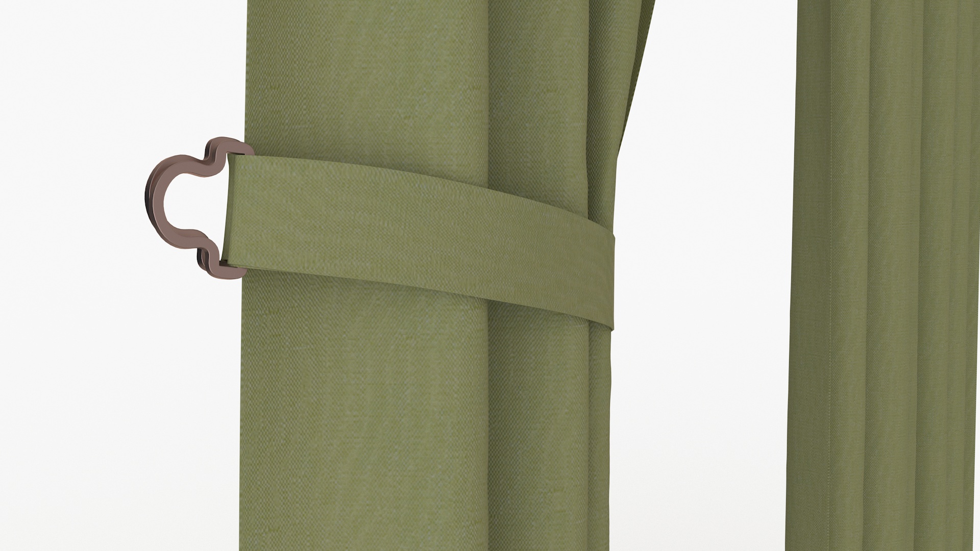 3D Classic Curtains with Tieback on Rod
