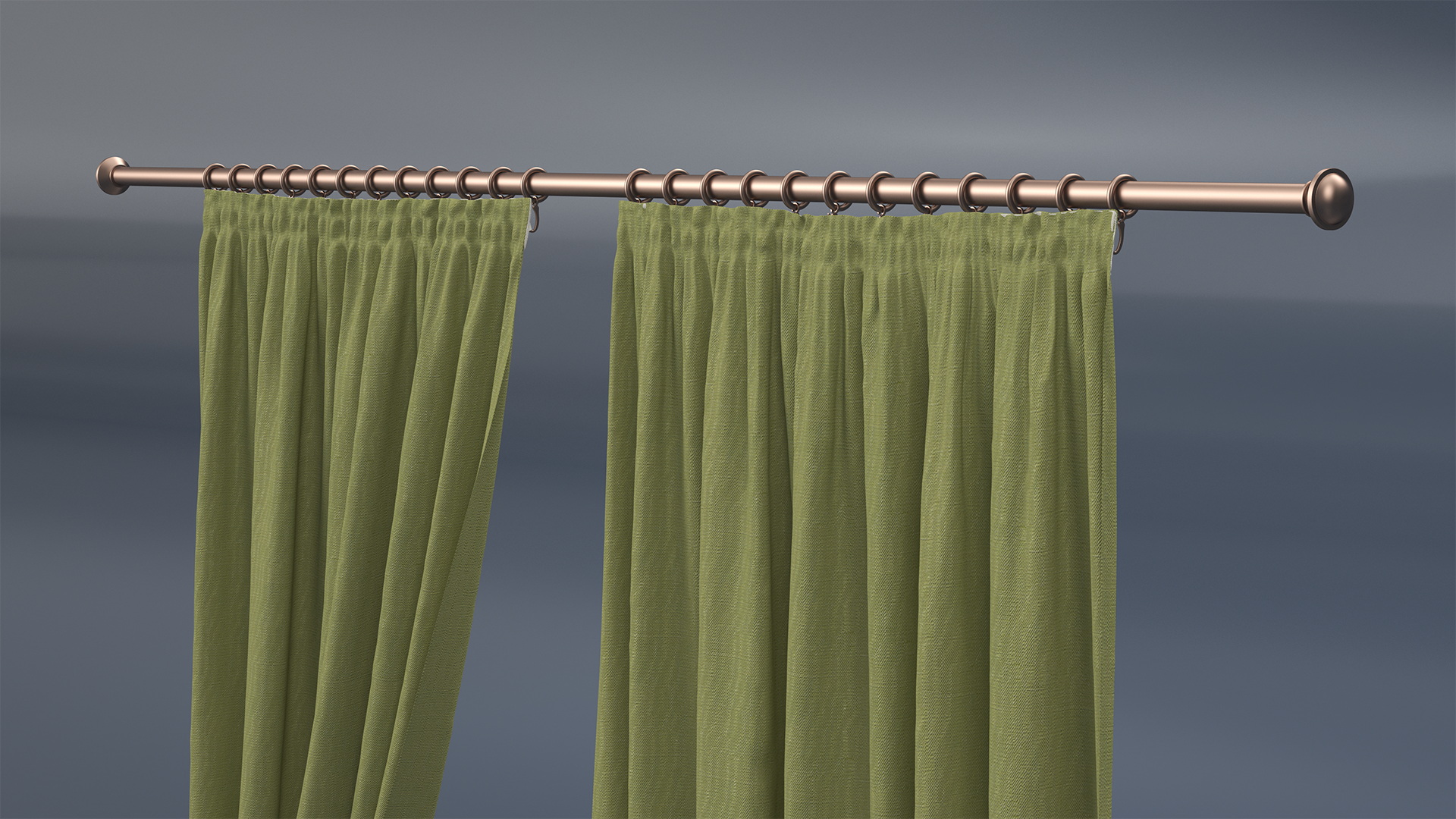 3D Classic Curtains with Tieback on Rod