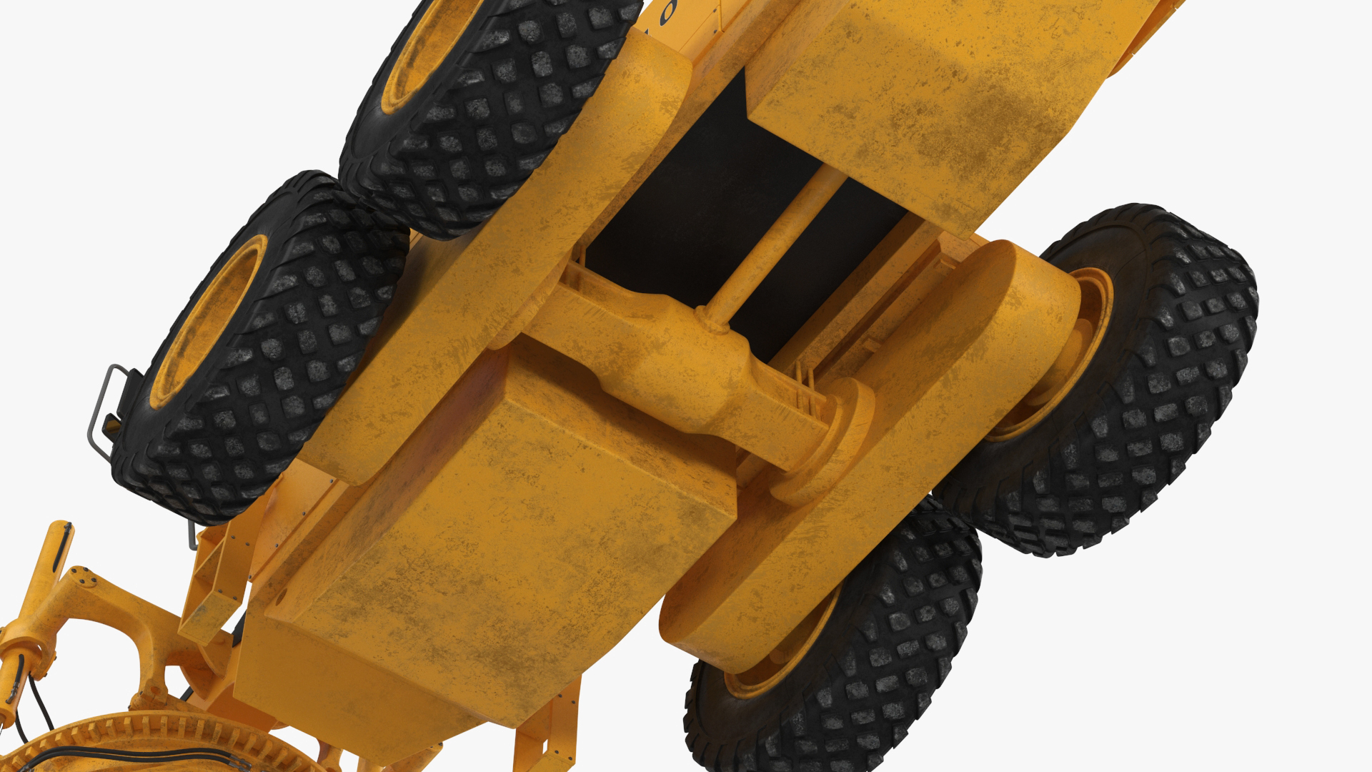 3D model Motor Grader Construction Vehicle Rigged